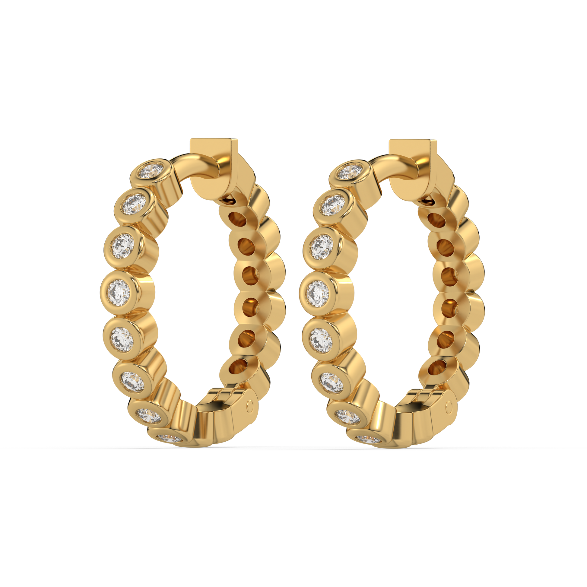 0.35ct Lab Grown Diamond Earring in 18kt Gold Vermeil - Fiona Diamonds - Fiona Diamonds
