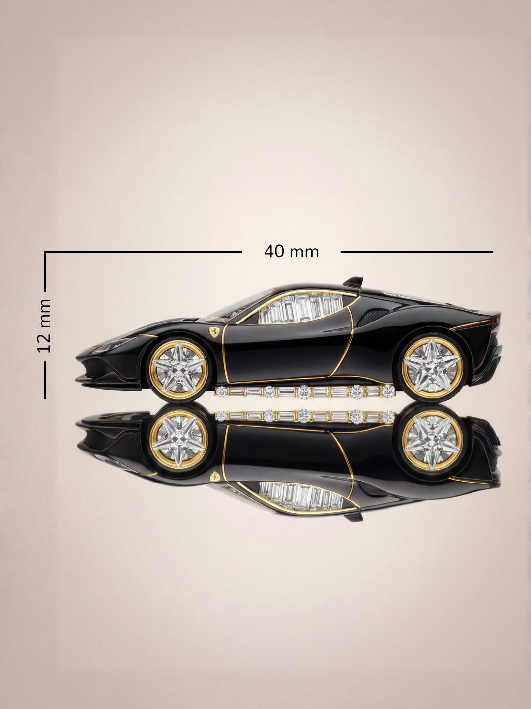 Nero Veloce Car Lab Diamond Brooch - Fiona Diamonds - Fiona Diamonds