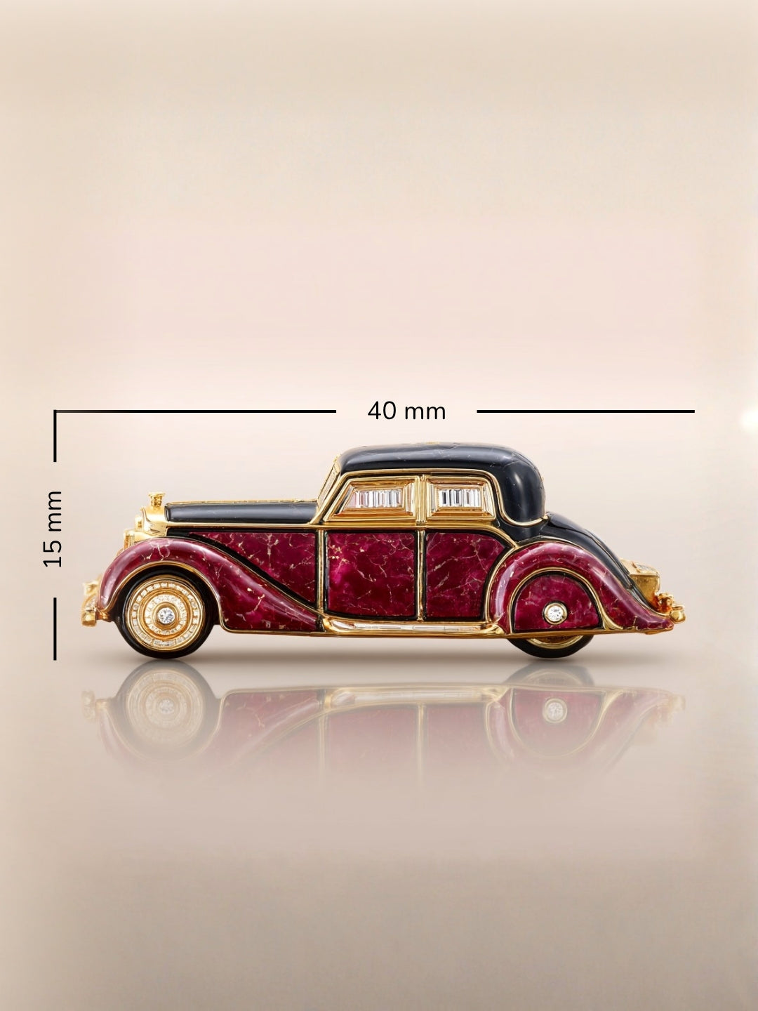 Ruby Maharaja Car Lab Diamond Brooch - Fiona Diamonds - Fiona Diamonds
