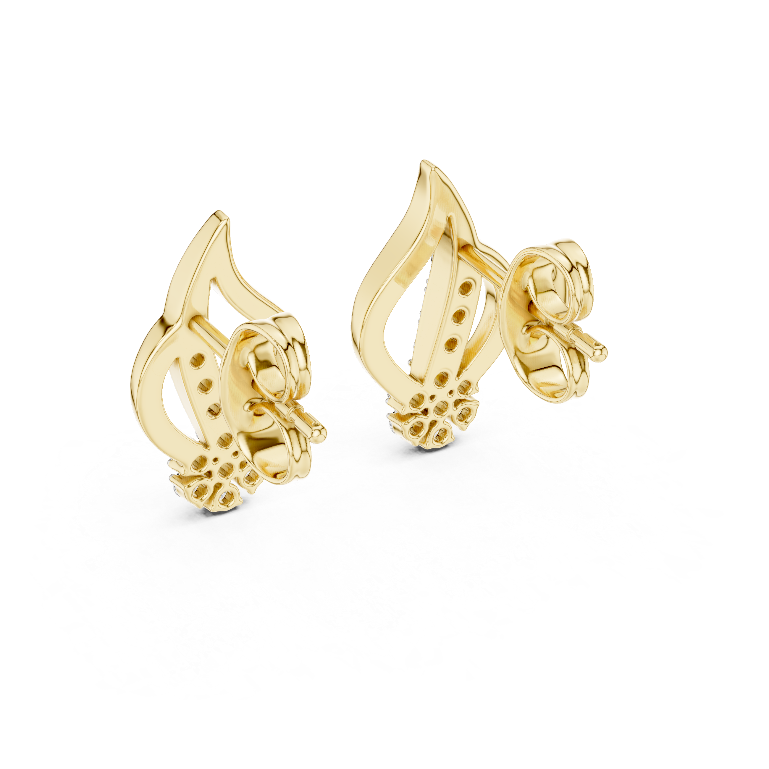 0.2 Lab Grown Diamond Earrings in 18kt Gold Vermeil - Fiona Diamonds - Fiona Diamonds