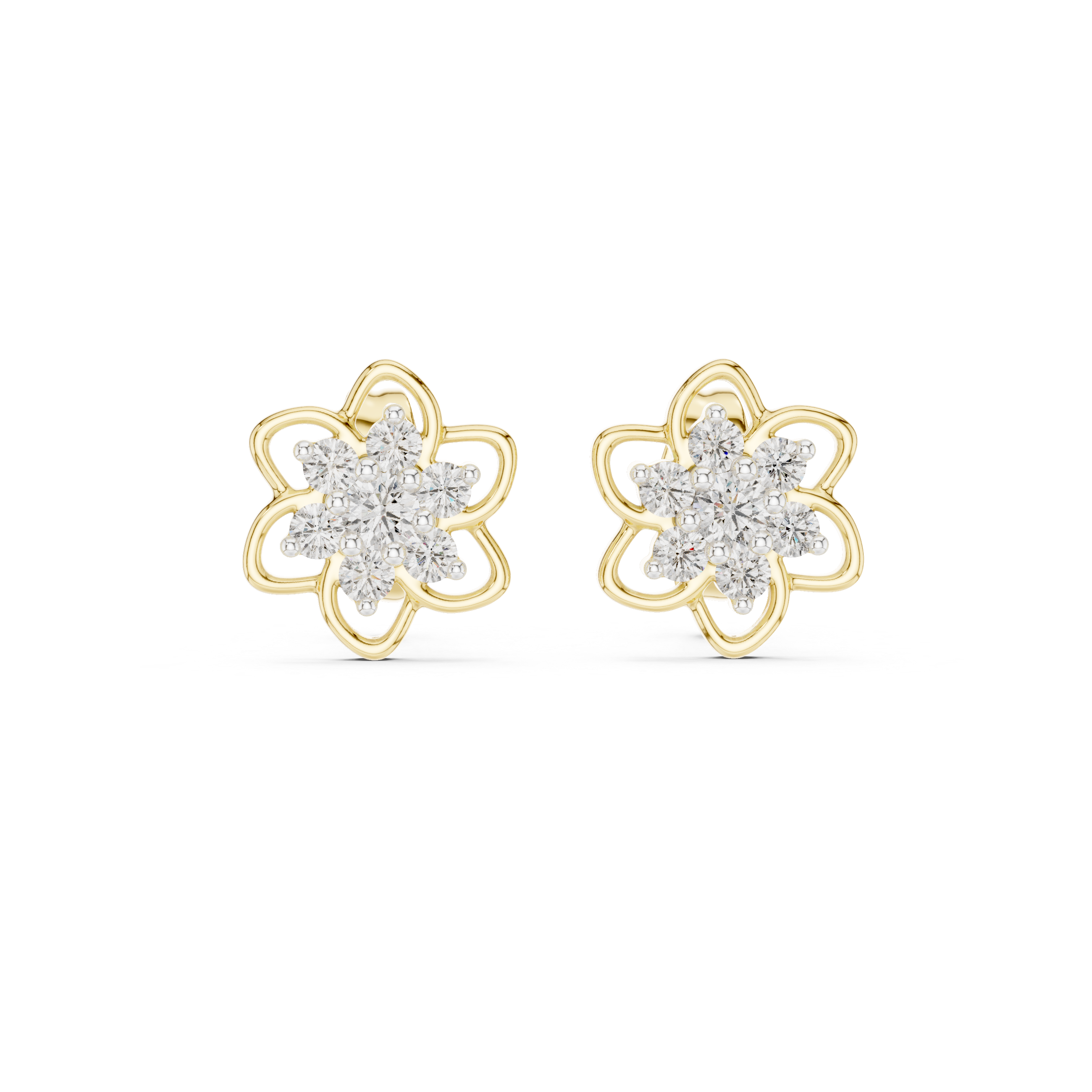 0.17 Lab Grown Diamond Earrings in 18kt Gold Vermeil