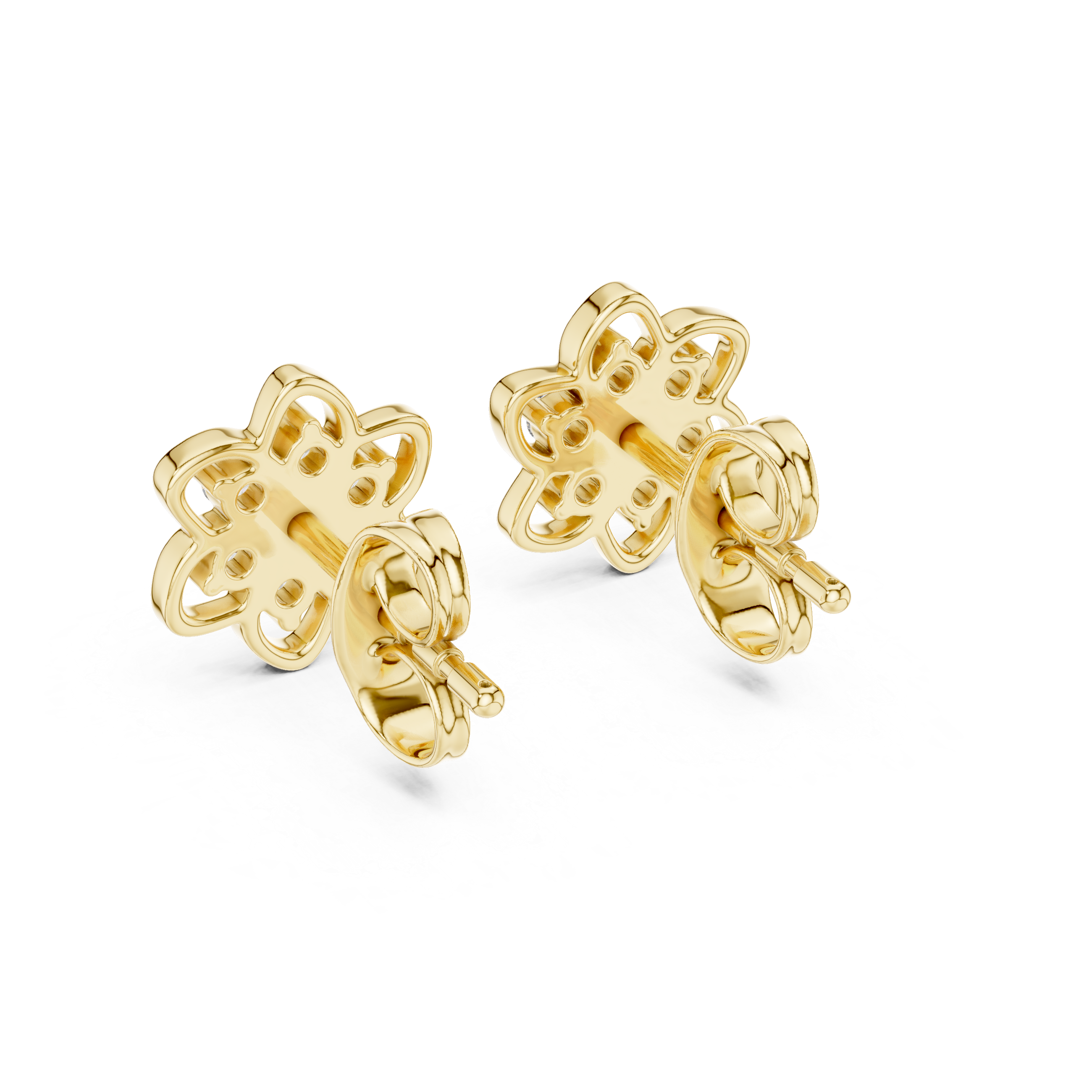 0.17 Lab Grown Diamond Earrings in 18kt Gold Vermeil