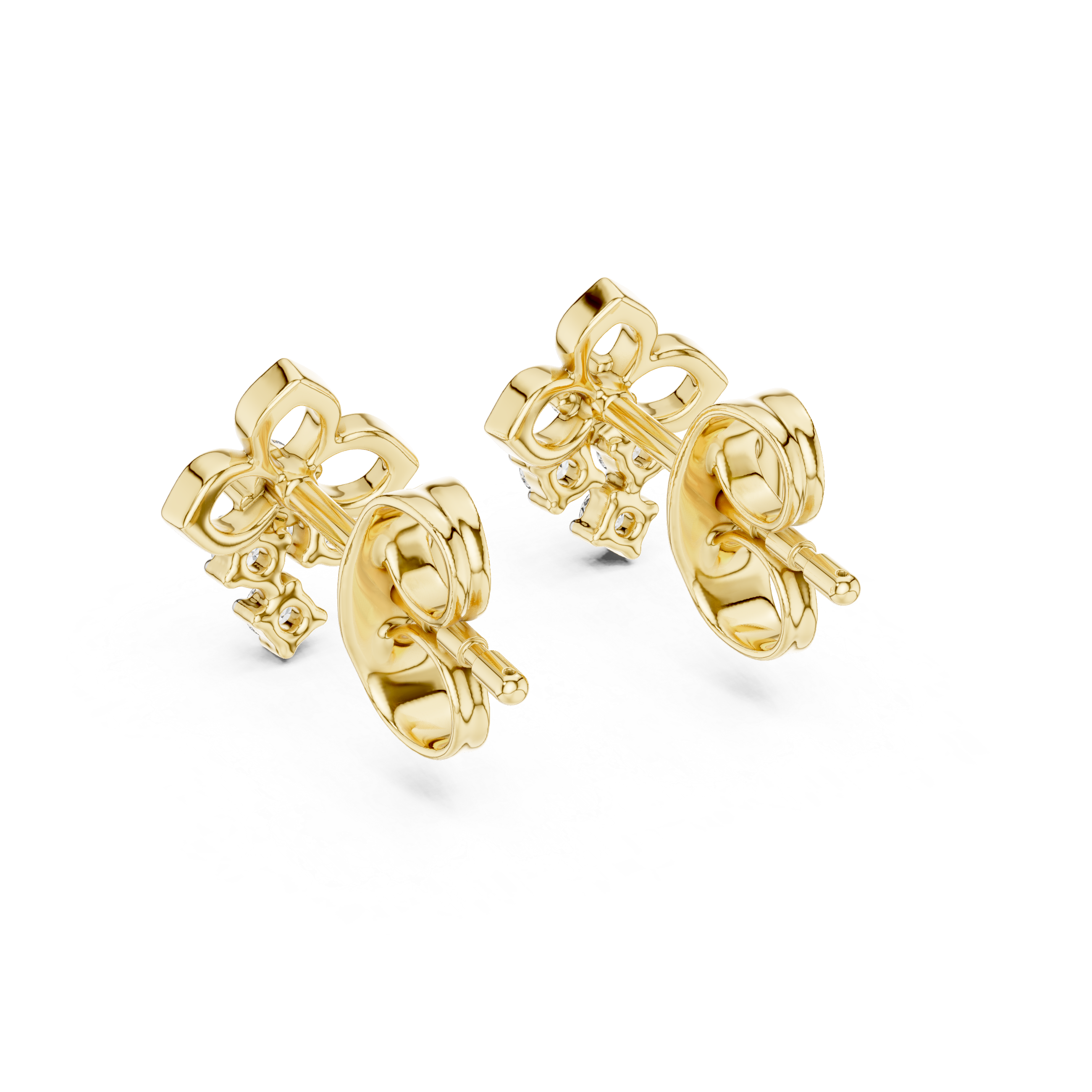 0.08 Lab Grown Diamond Earrings in 18kt Gold Vermeil
