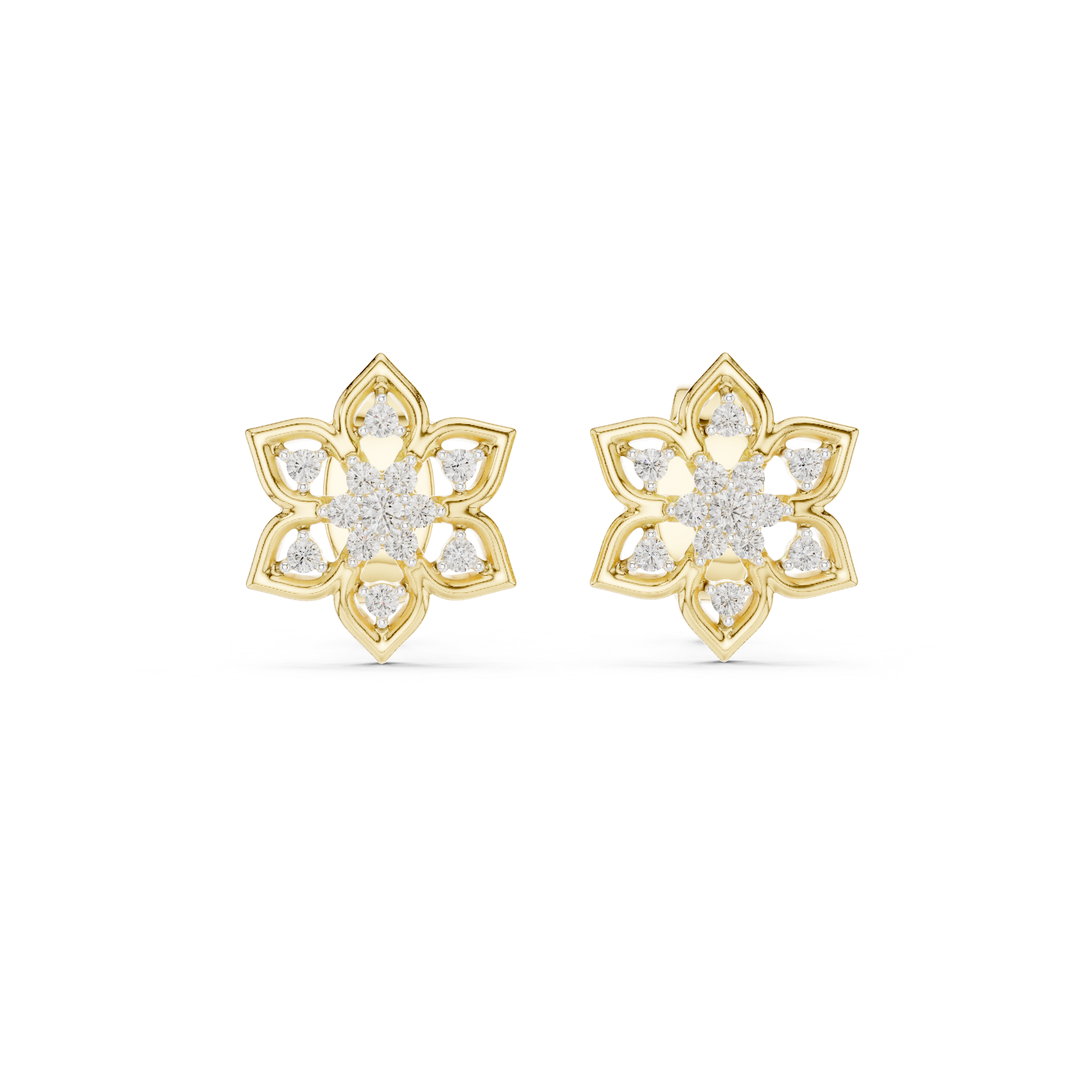 0.14 Lab Grown Diamond Earrings in 18kt Gold Vermeil