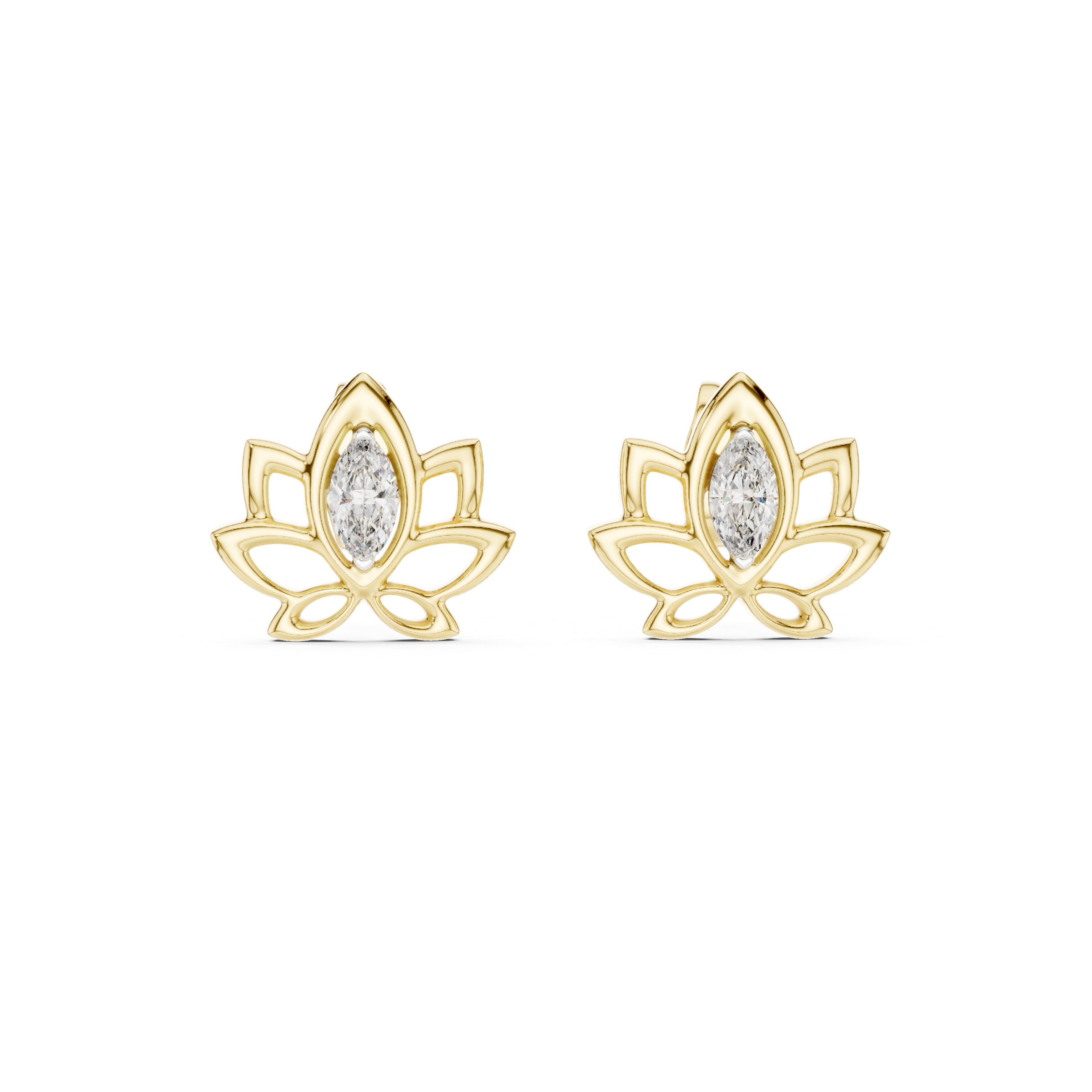 0.2 Lab Grown Diamond Earrings in 18kt Gold Vermeil - Fiona Diamonds - Fiona Diamonds