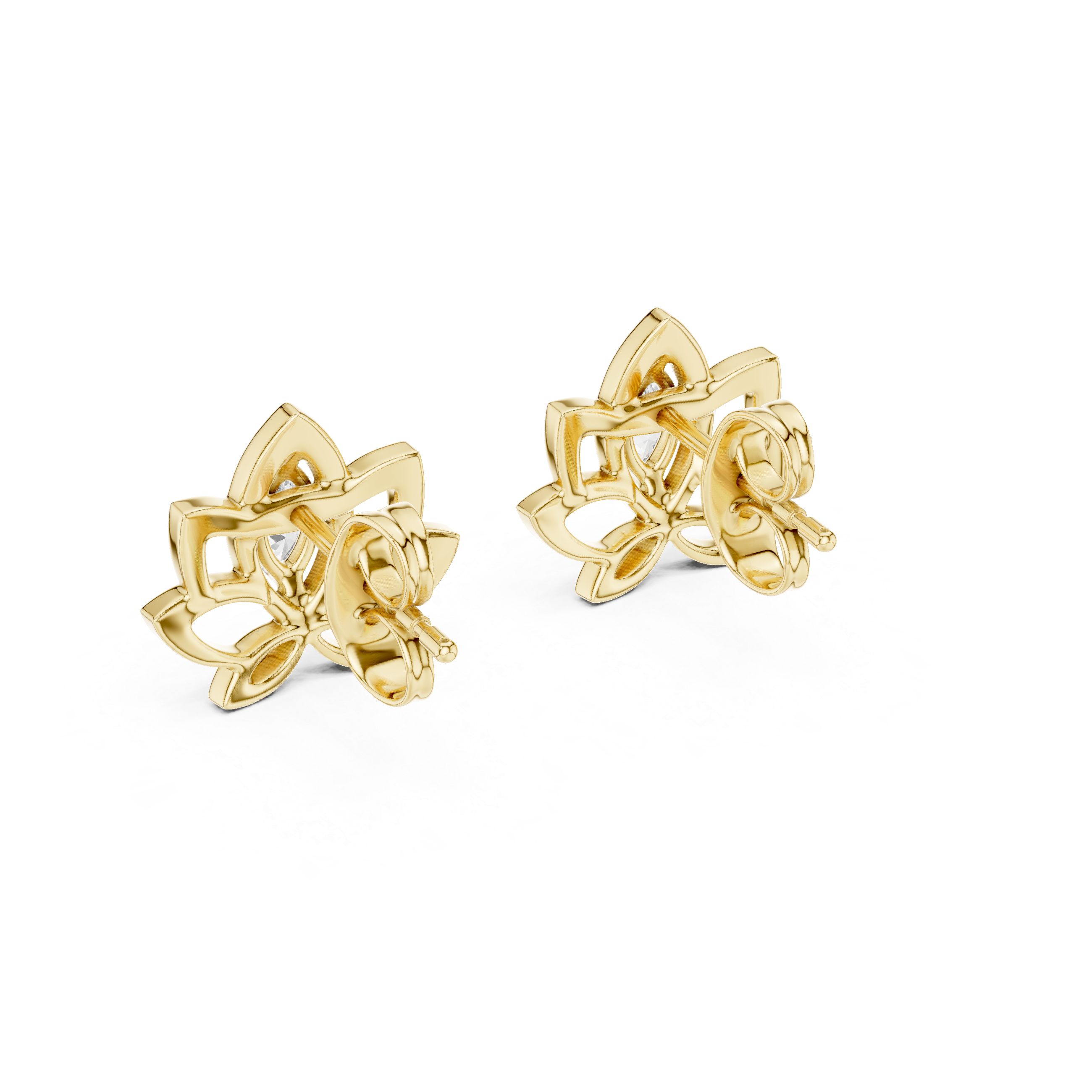 0.2 Lab Grown Diamond Earrings in 18kt Gold Vermeil - Fiona Diamonds - Fiona Diamonds