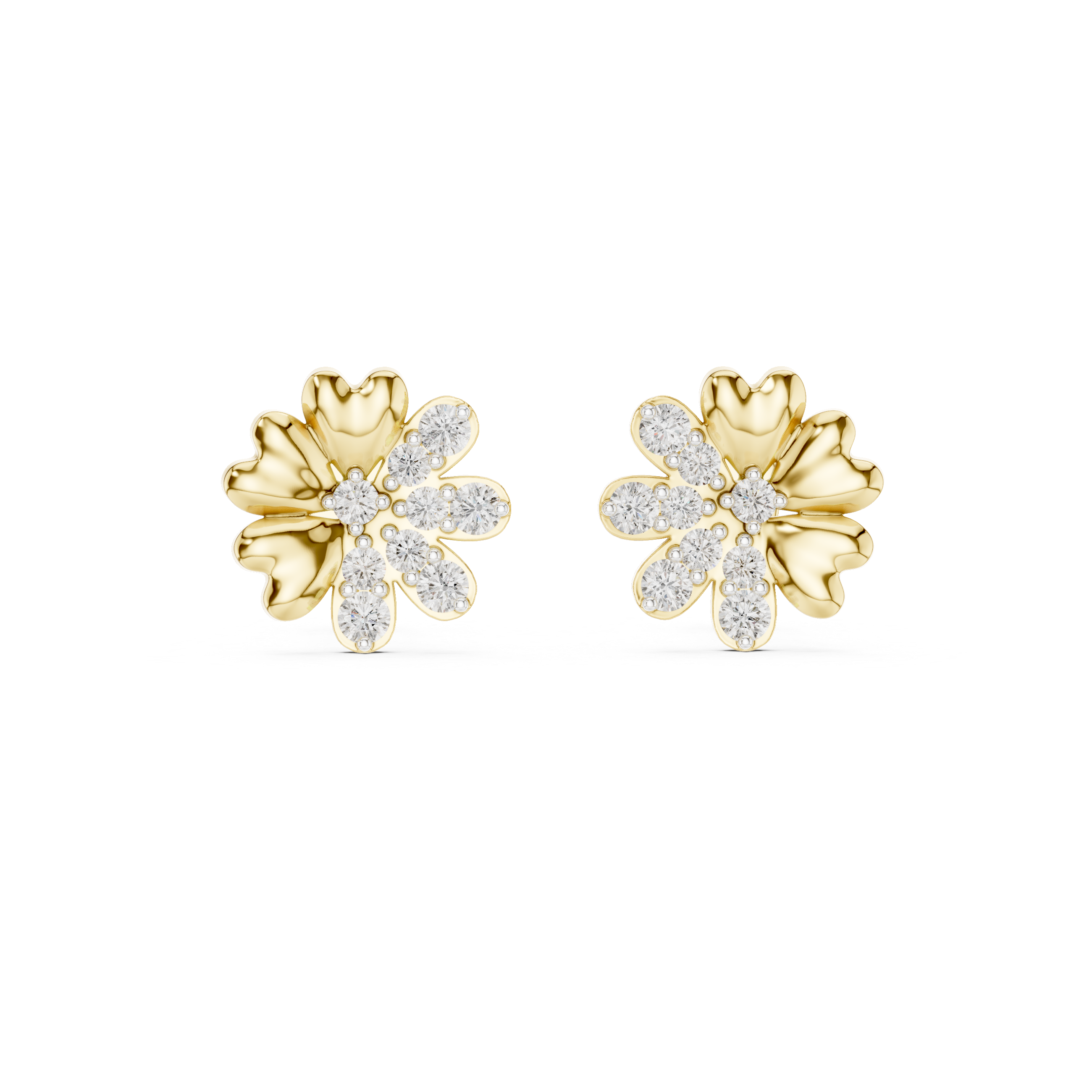 0.35 Lab Grown Diamond Earrings in 18kt Gold Vermeil