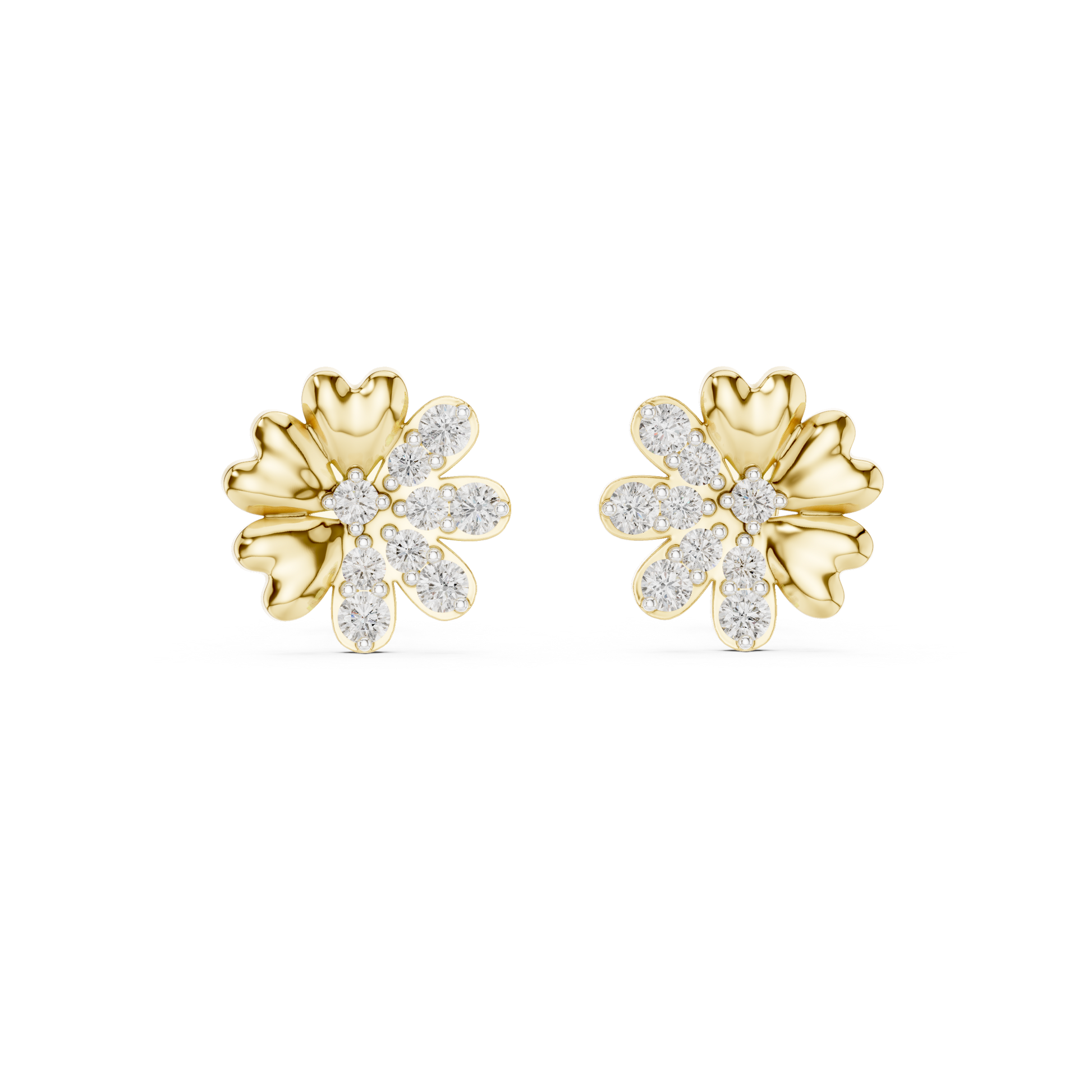 0.35 Lab Grown Diamond Earrings in 18kt Gold Vermeil