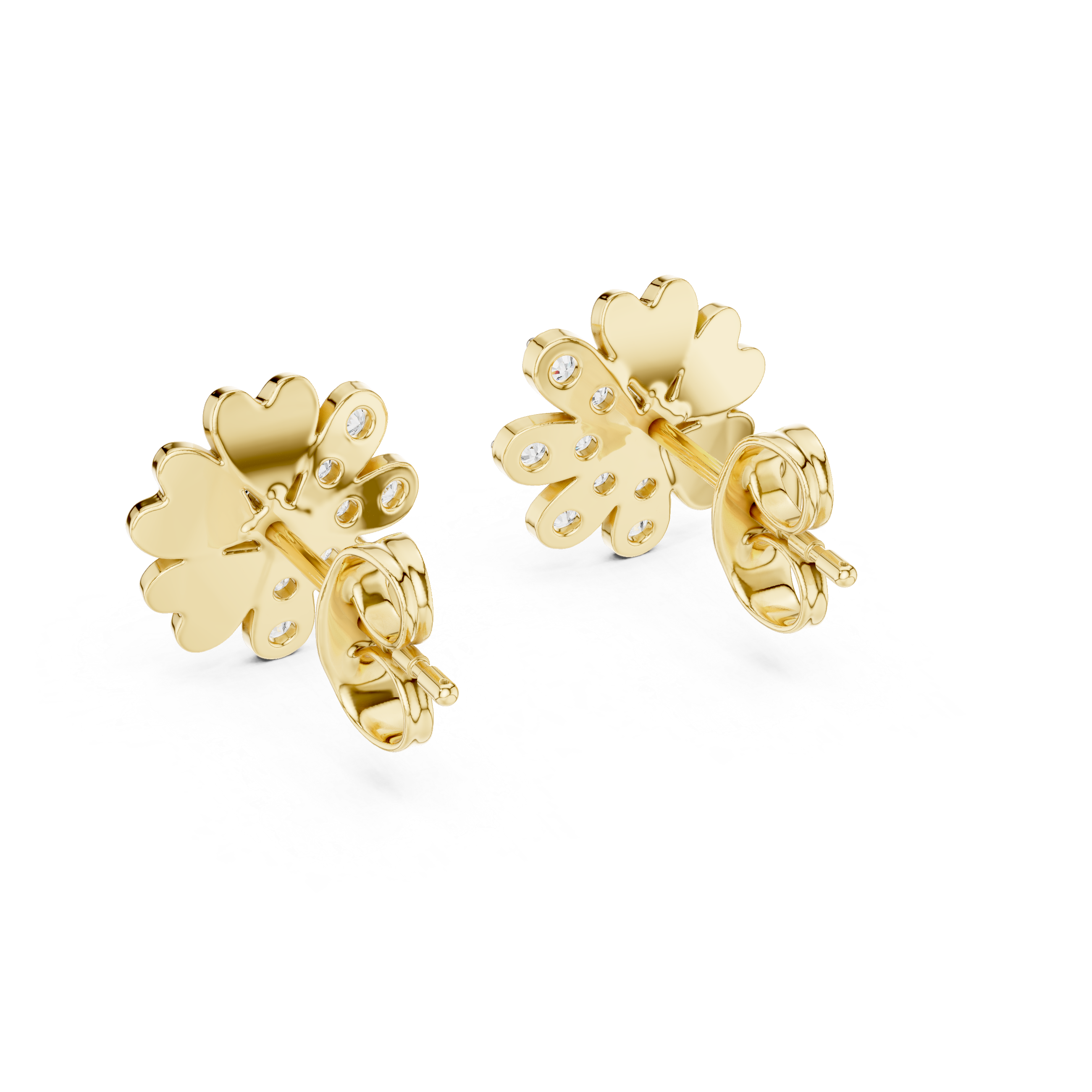 0.35 Lab Grown Diamond Earrings in 18kt Gold Vermeil