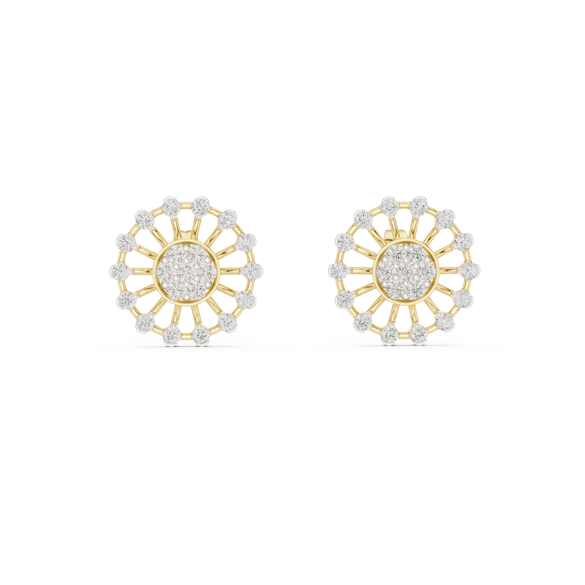 0.7 Lab Grown Diamond Earrings in 18kt Gold Vermeil