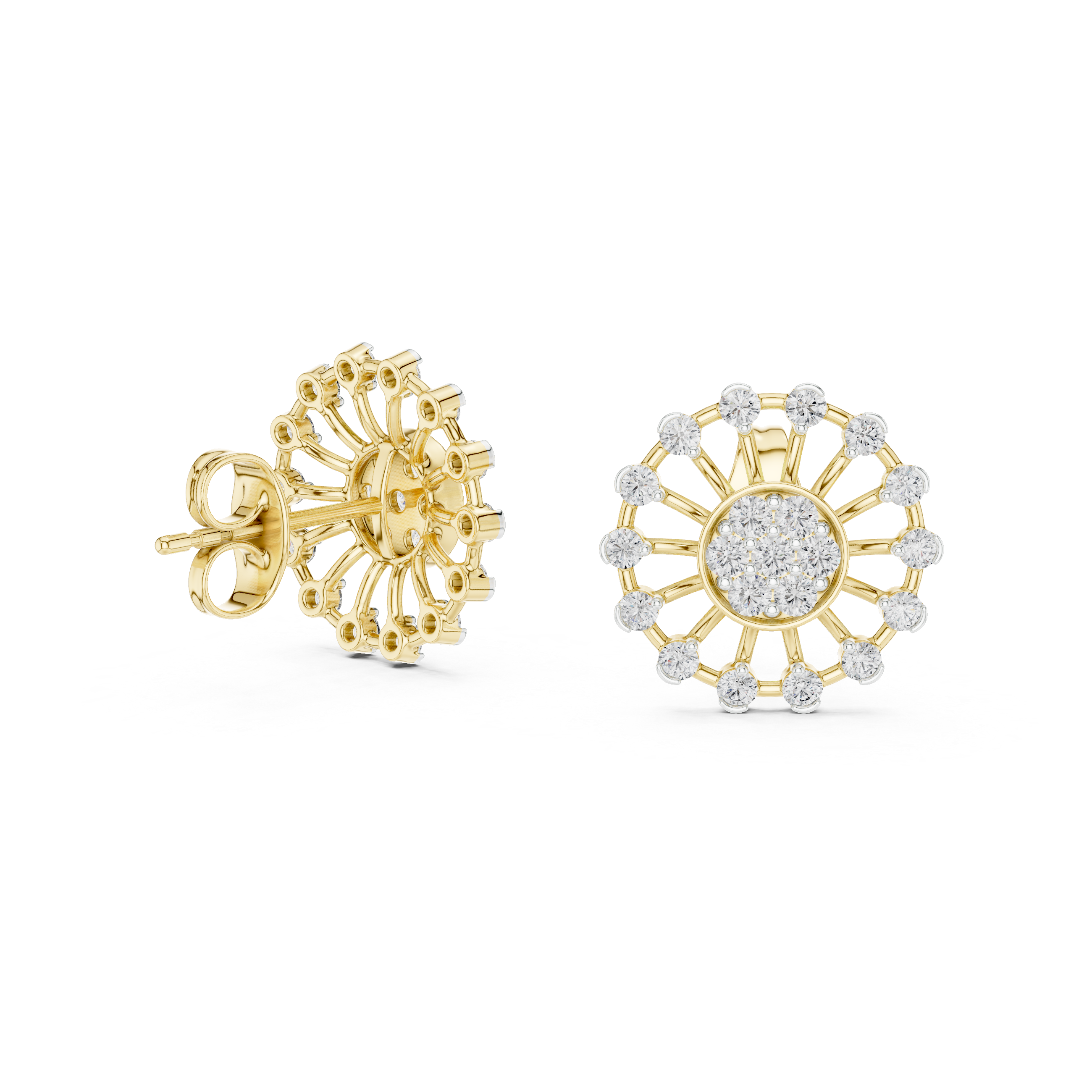 0.7 Lab Grown Diamond Earrings in 18kt Gold Vermeil