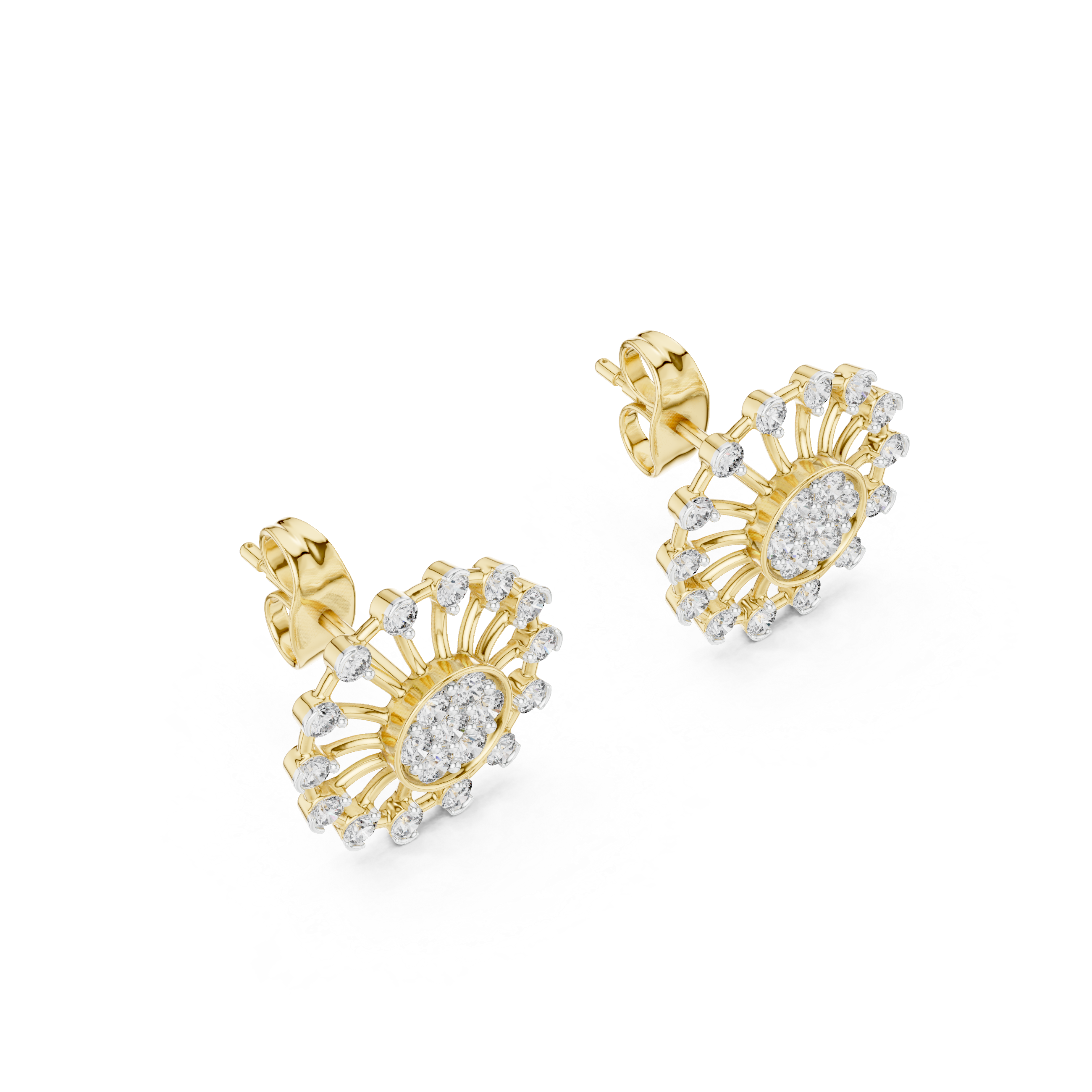 0.7 Lab Grown Diamond Earrings in 18kt Gold Vermeil
