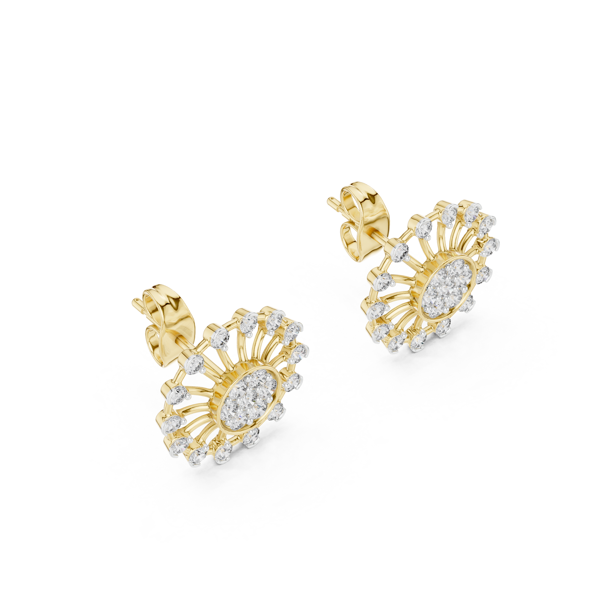 0.7 Lab Grown Diamond Earrings in 18kt Gold Vermeil