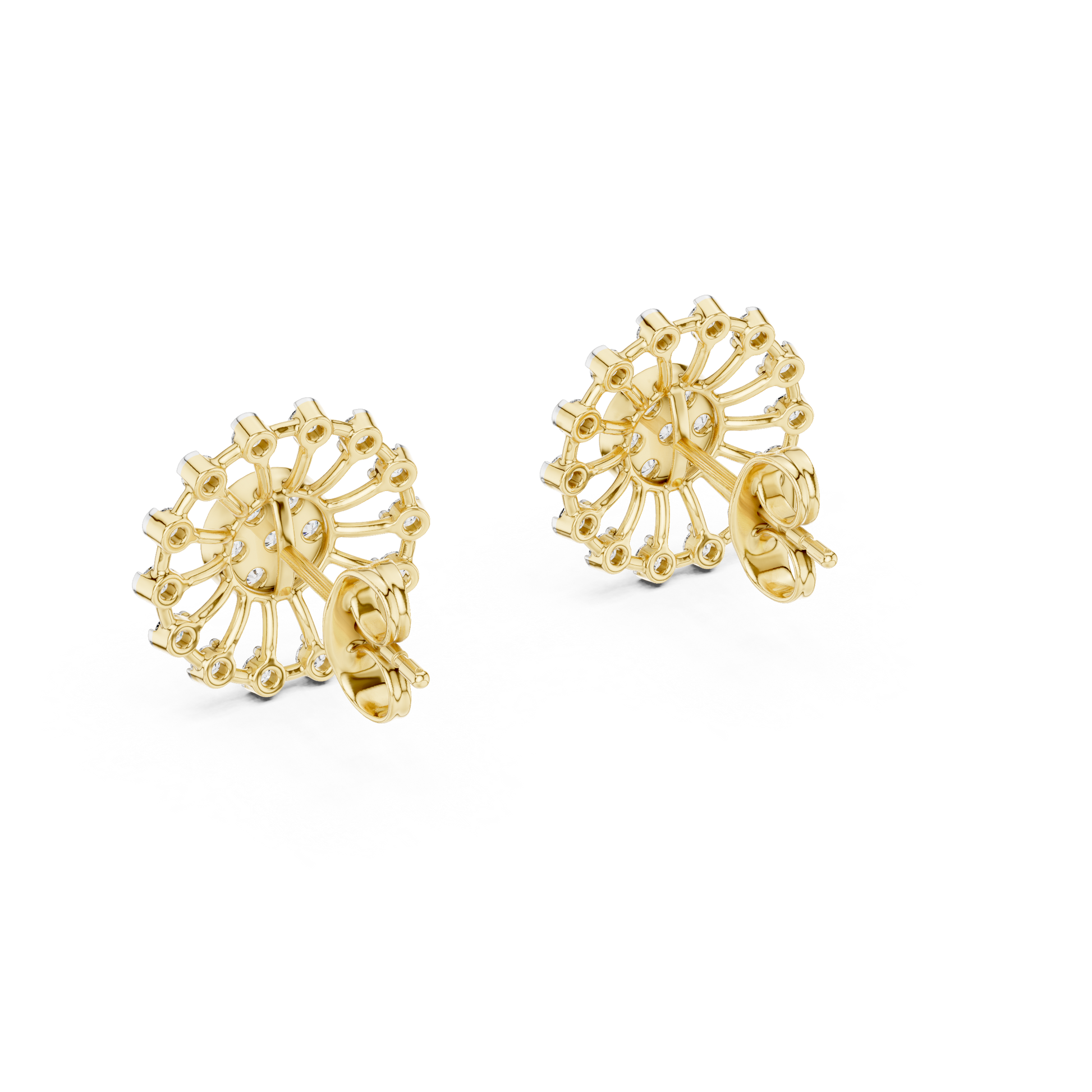 0.7 Lab Grown Diamond Earrings in 18kt Gold Vermeil