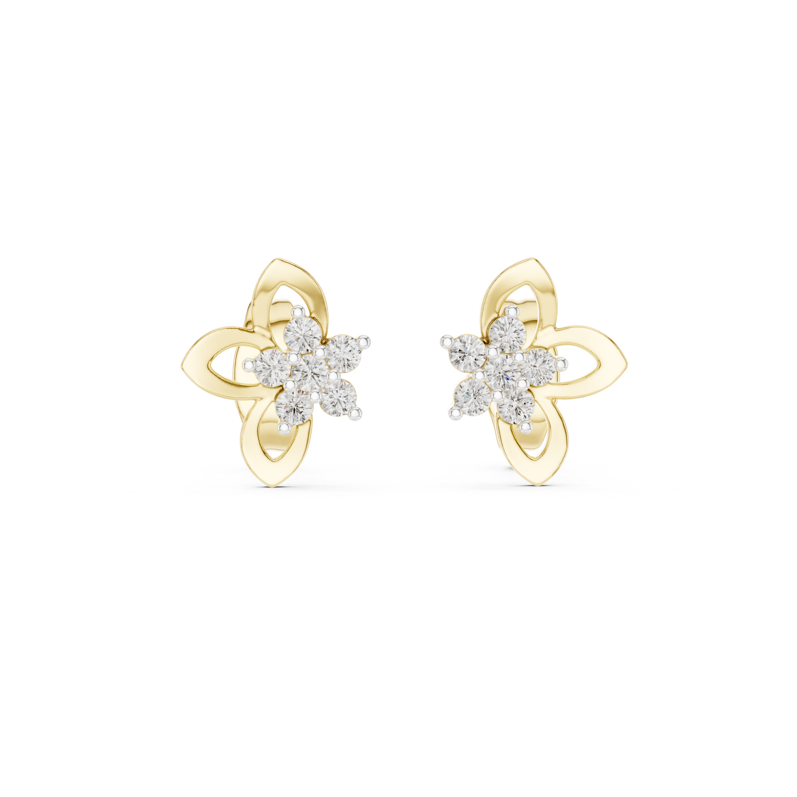 0.18 Lab Grown Diamond Earrings in 18kt Gold Vermeil