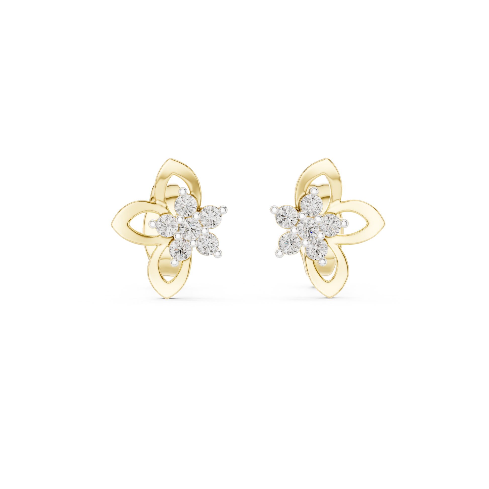 0.18 Lab Grown Diamond Earrings in 18kt Gold Vermeil