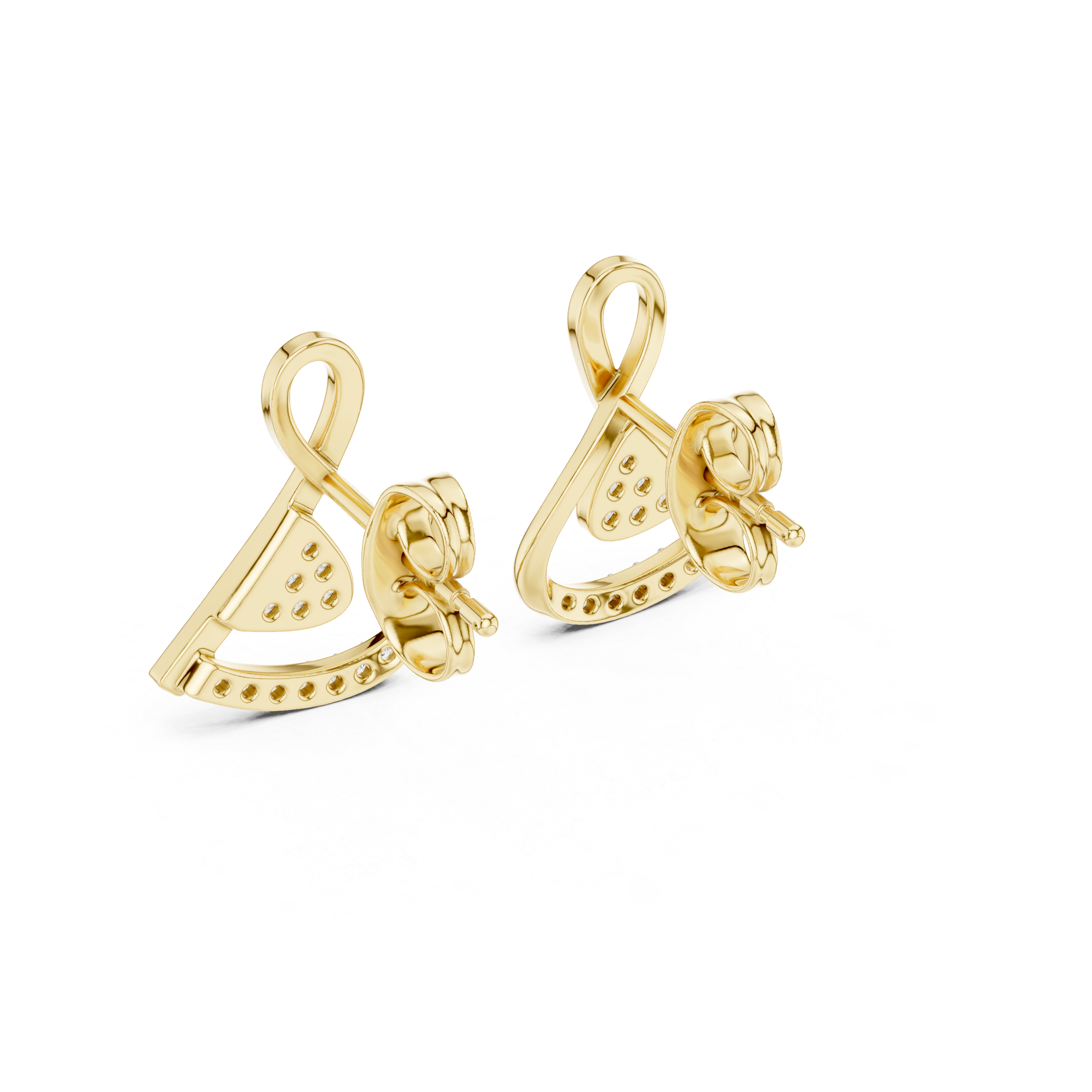 0.12 Lab Grown Diamond Earrings in 18kt Gold Vermeil