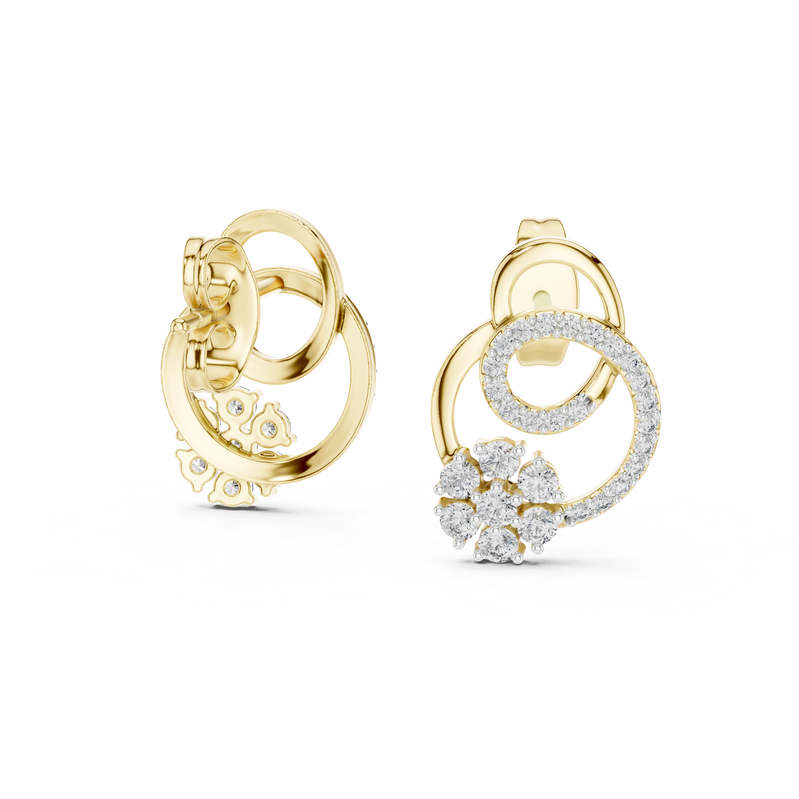 0.42 Lab Grown Diamond Earrings in 18kt Gold Vermeil