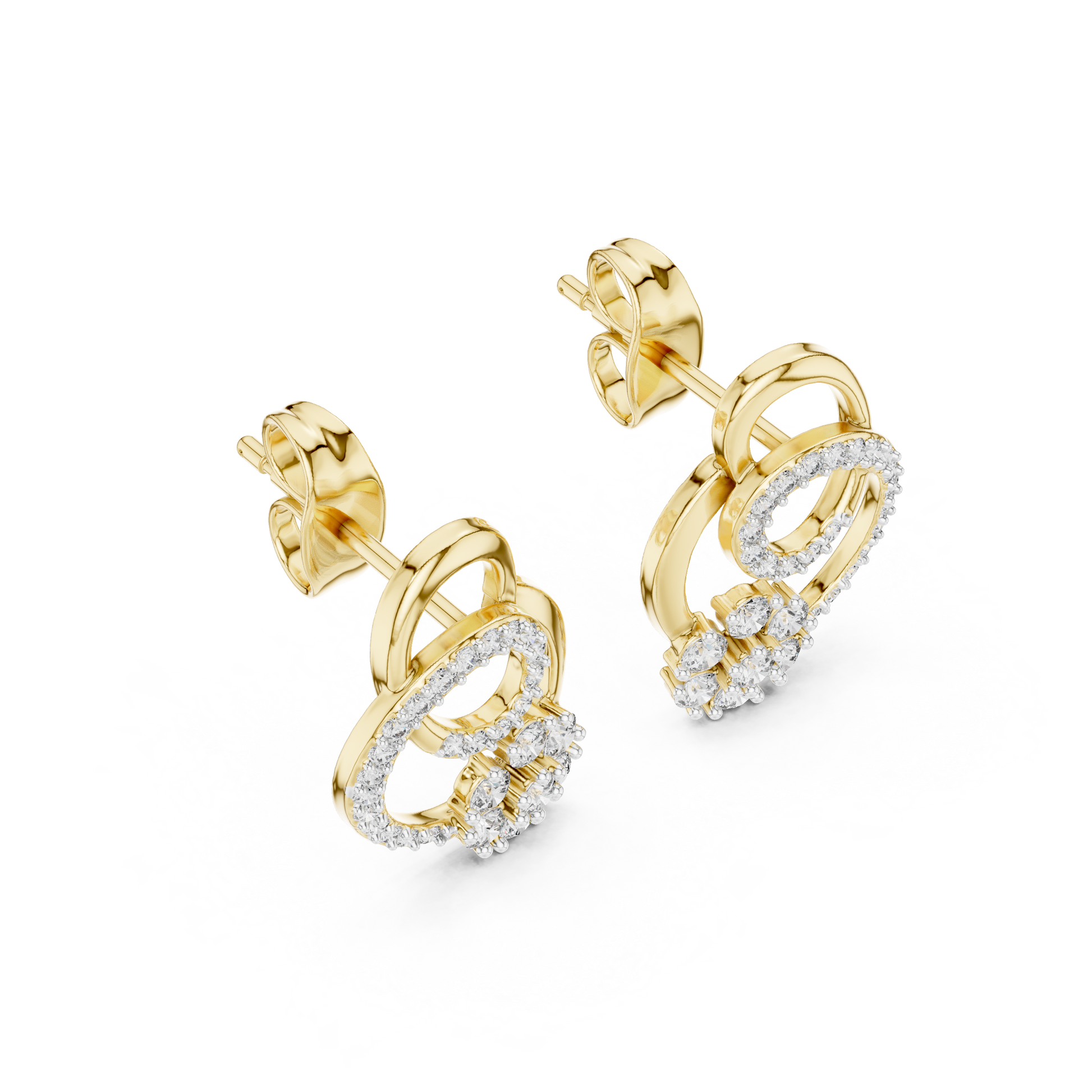 0.42 Lab Grown Diamond Earrings in 18kt Gold Vermeil
