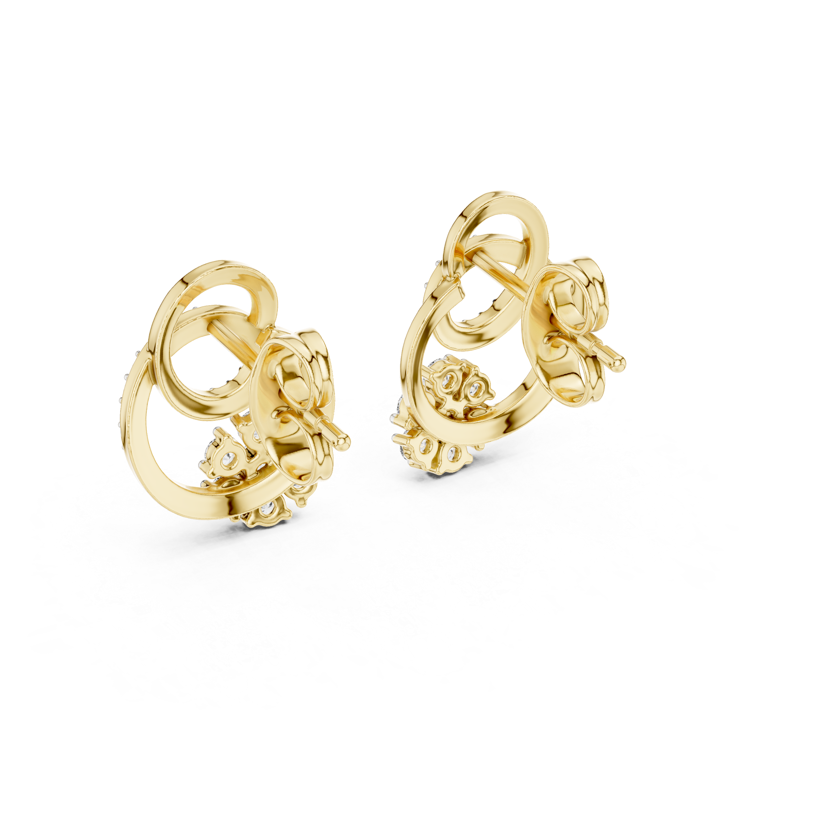 0.42 Lab Grown Diamond Earrings in 18kt Gold Vermeil