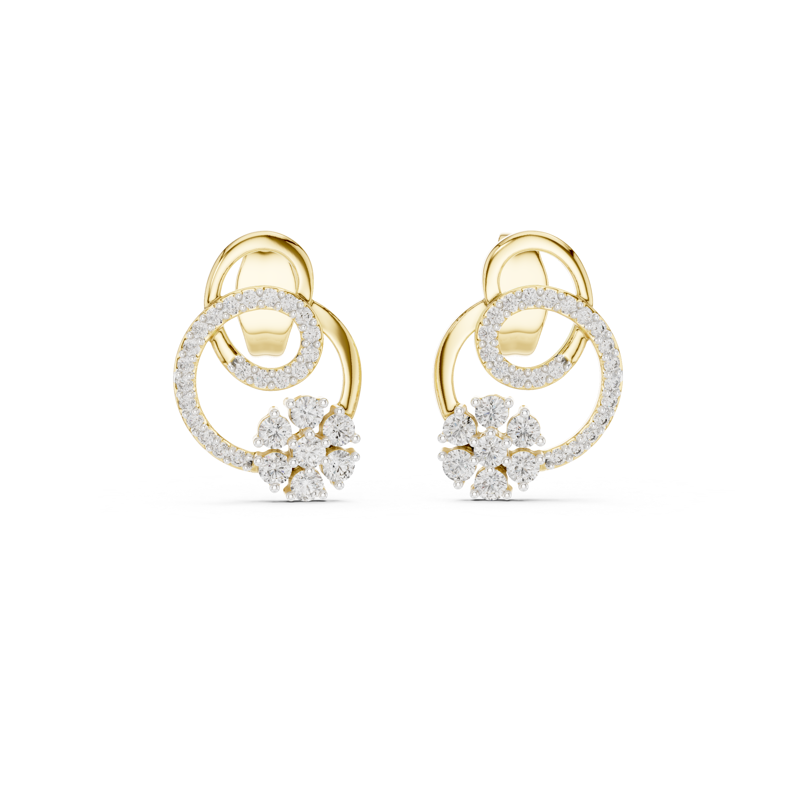 0.42 Lab Grown Diamond Earrings in 18kt Gold Vermeil