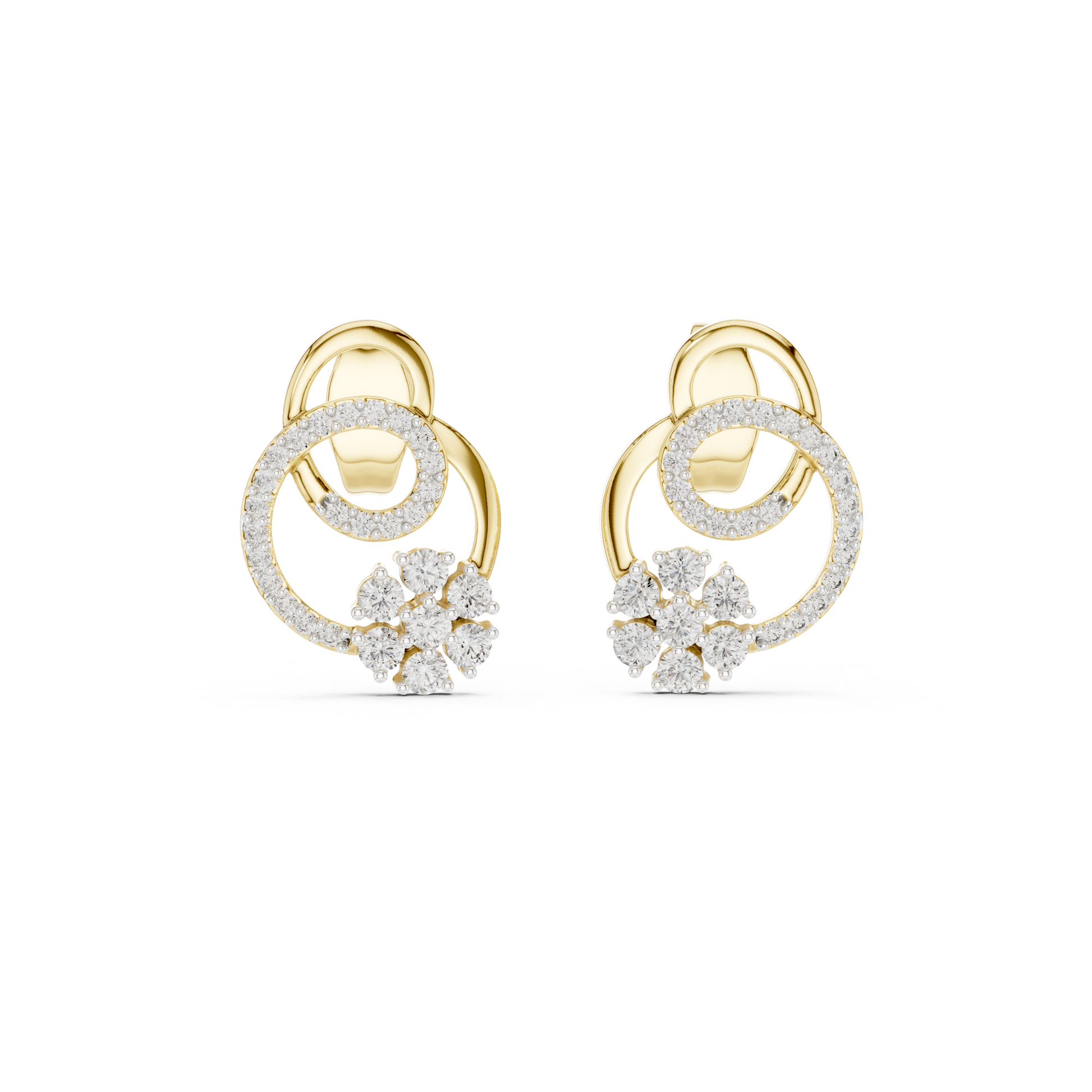 0.42 Lab Grown Diamond Earrings in 18kt Gold Vermeil