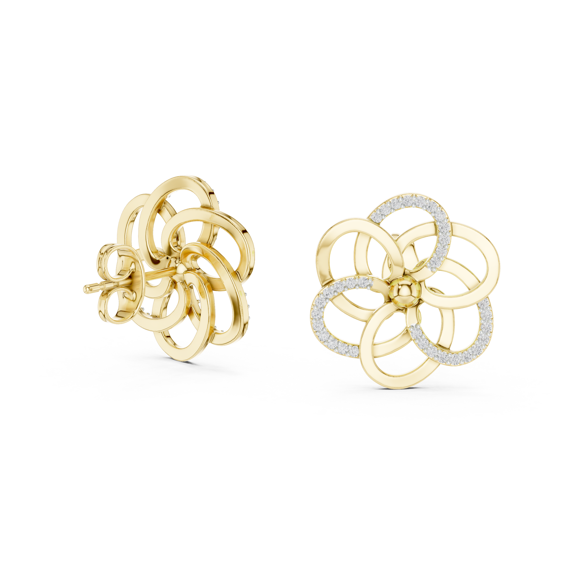 0.26 Lab Grown Diamond Earrings in 18kt Gold Vermeil