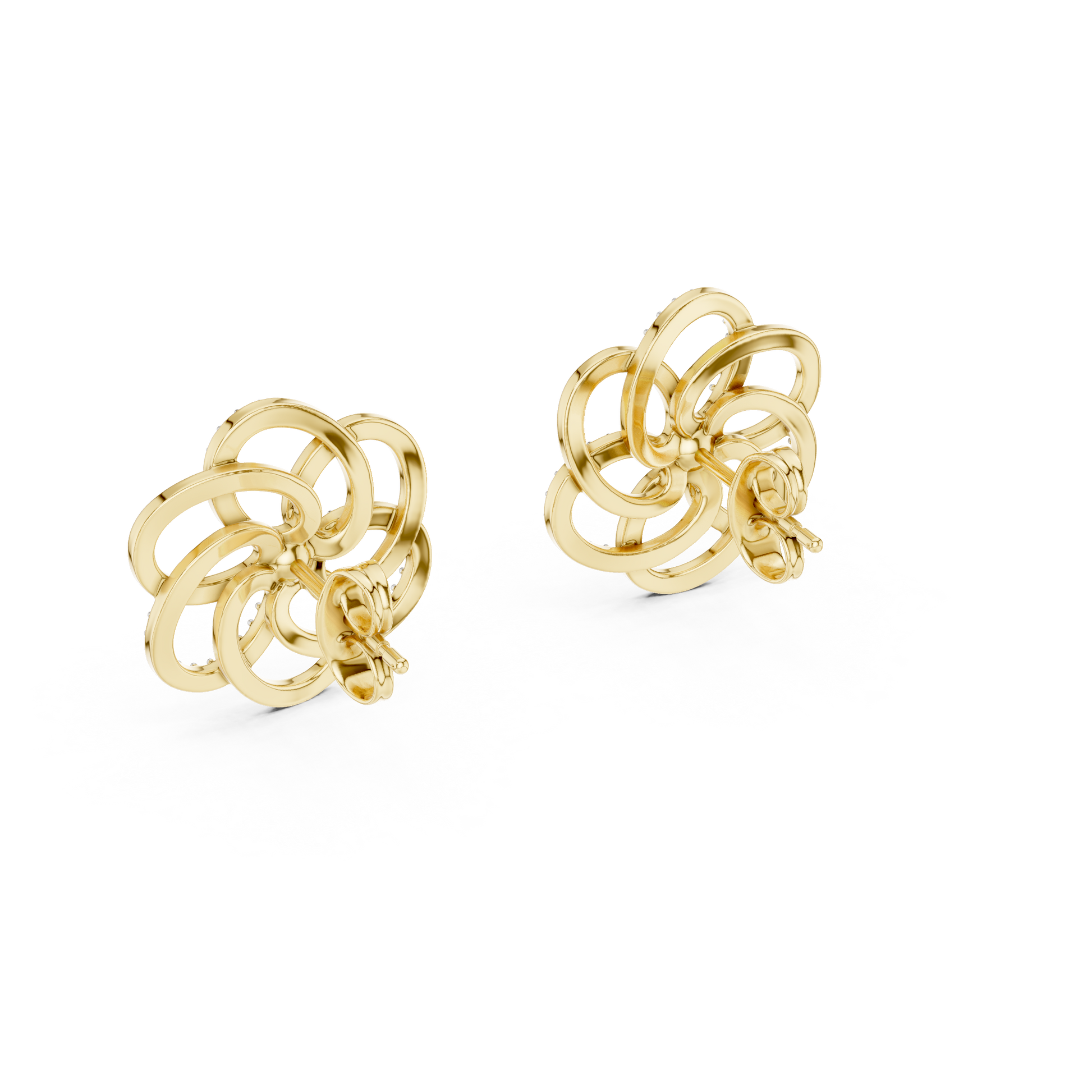 0.26 Lab Grown Diamond Earrings in 18kt Gold Vermeil