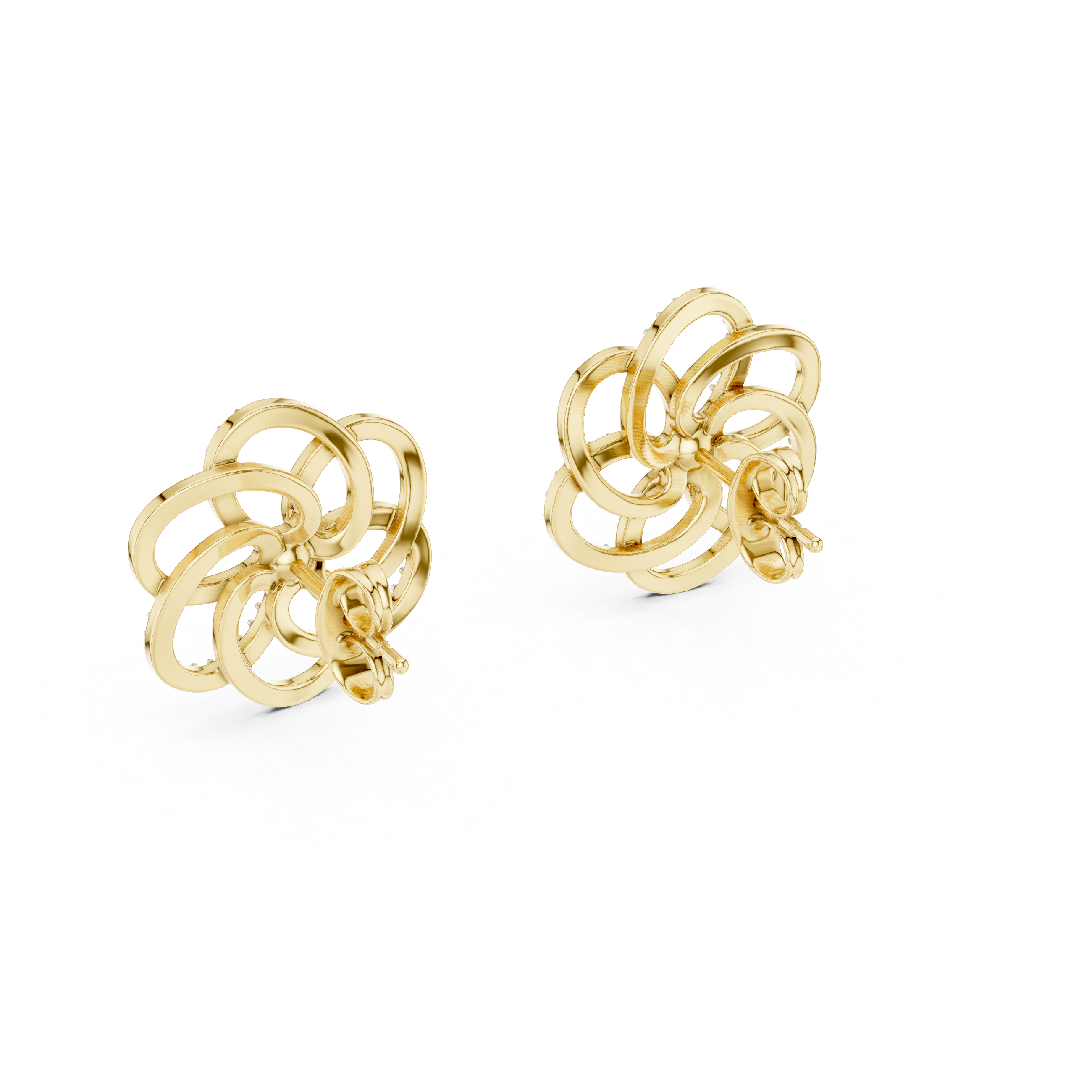 0.26 Lab Grown Diamond Earrings in 18kt Gold Vermeil