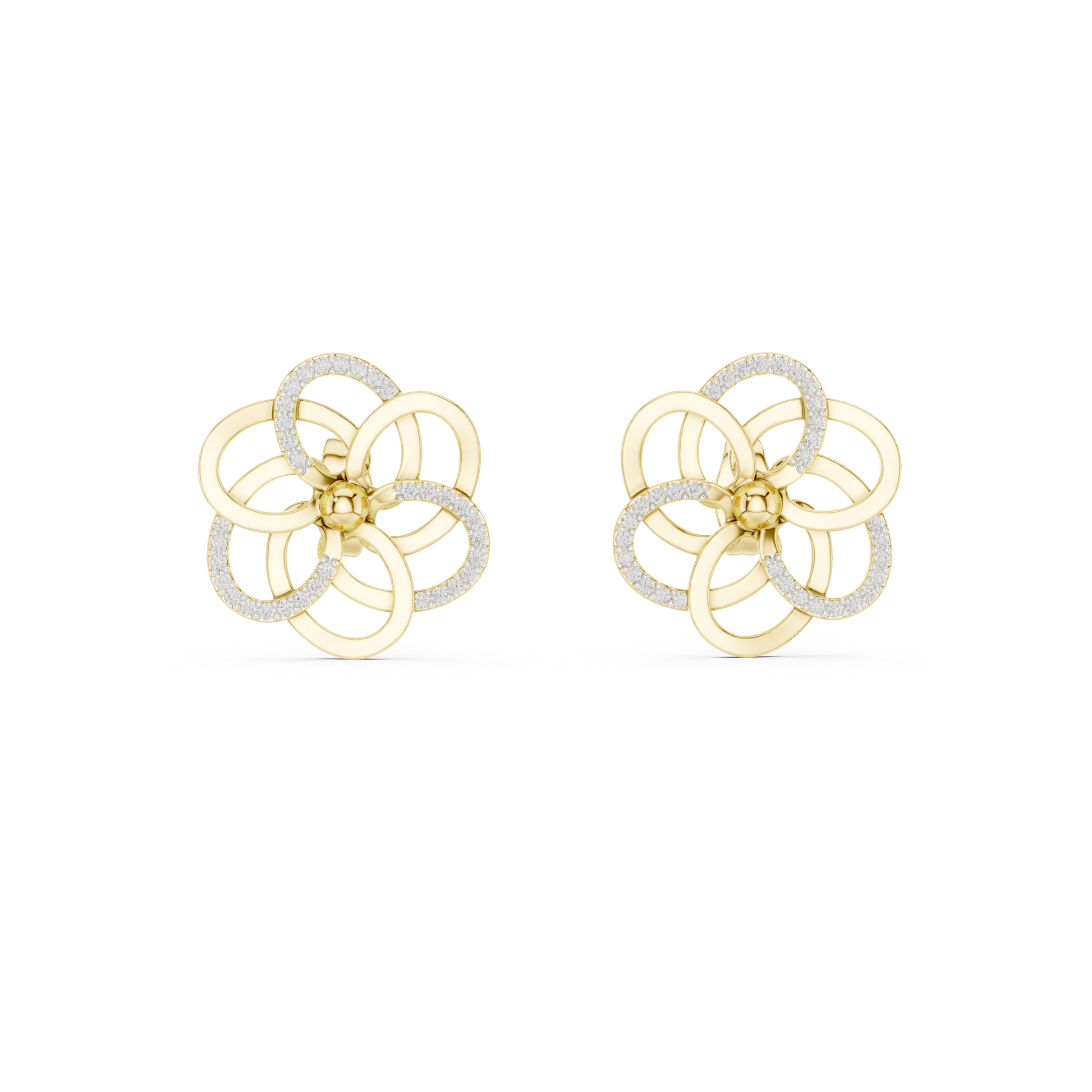 0.26 Lab Grown Diamond Earrings in 18kt Gold Vermeil