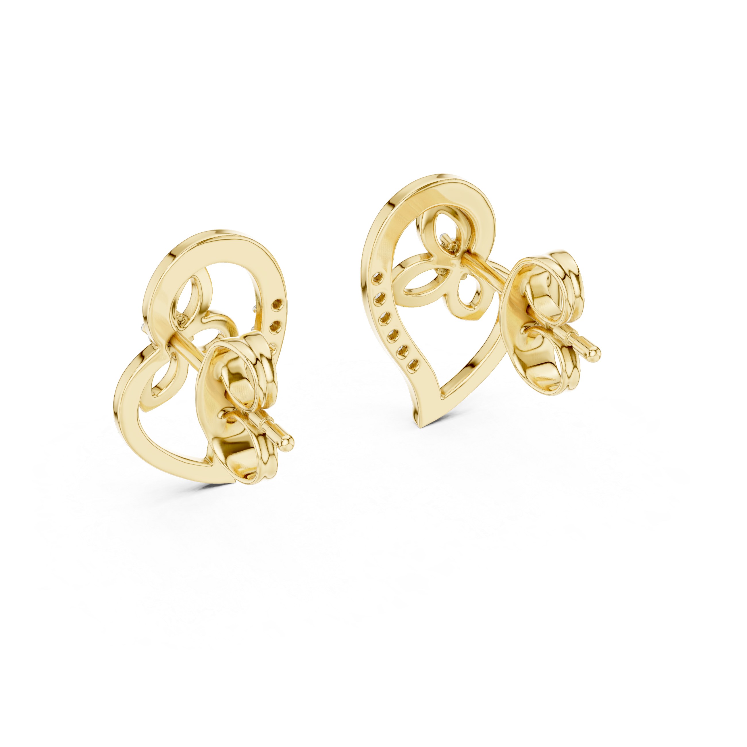 0.09 Lab Grown Diamond Earrings in 18kt Gold Vermeil