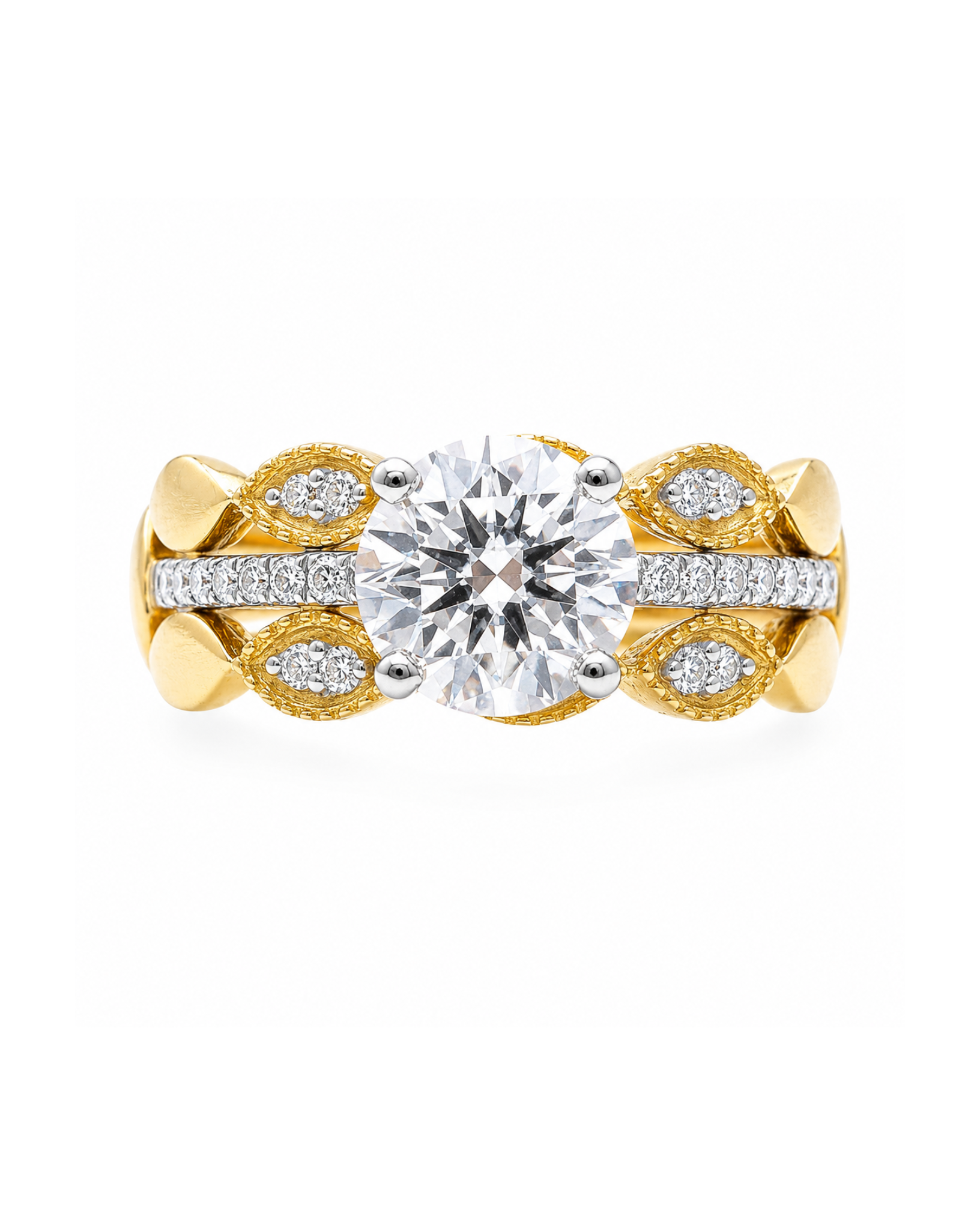 Elara Coil 80 Pointer Lab Diamond Ring