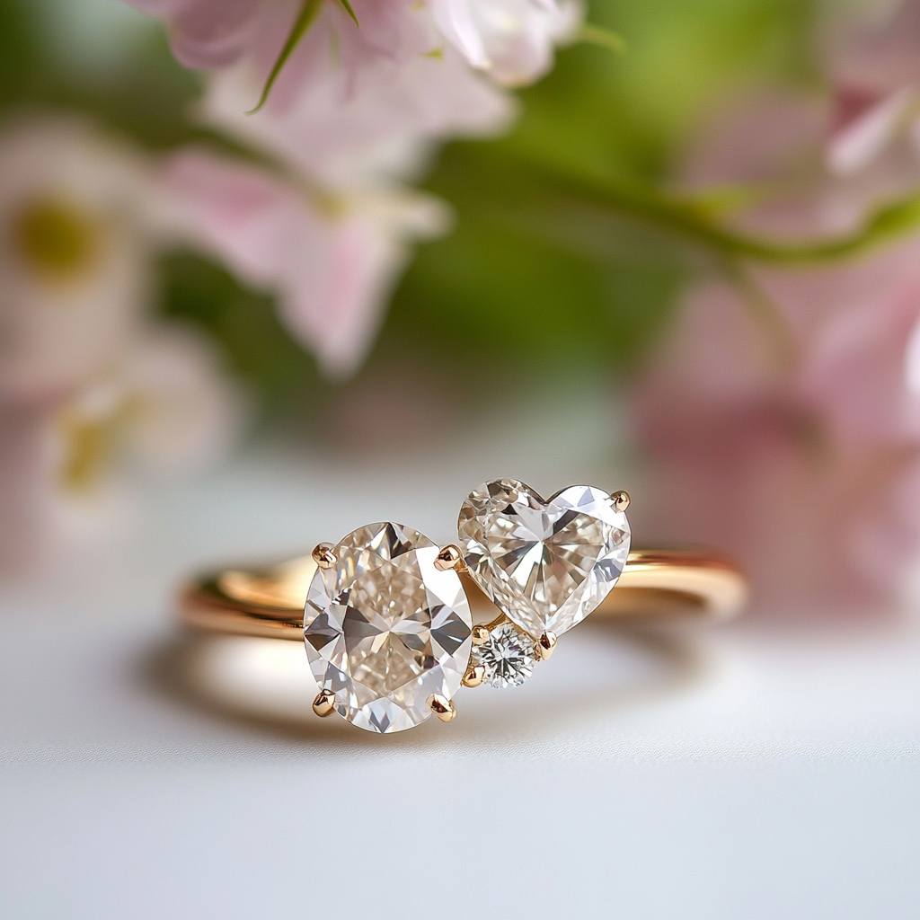 Zyrellyn Lab Diamond Toi et Moi Ring - Fiona Diamonds - Fiona Diamonds