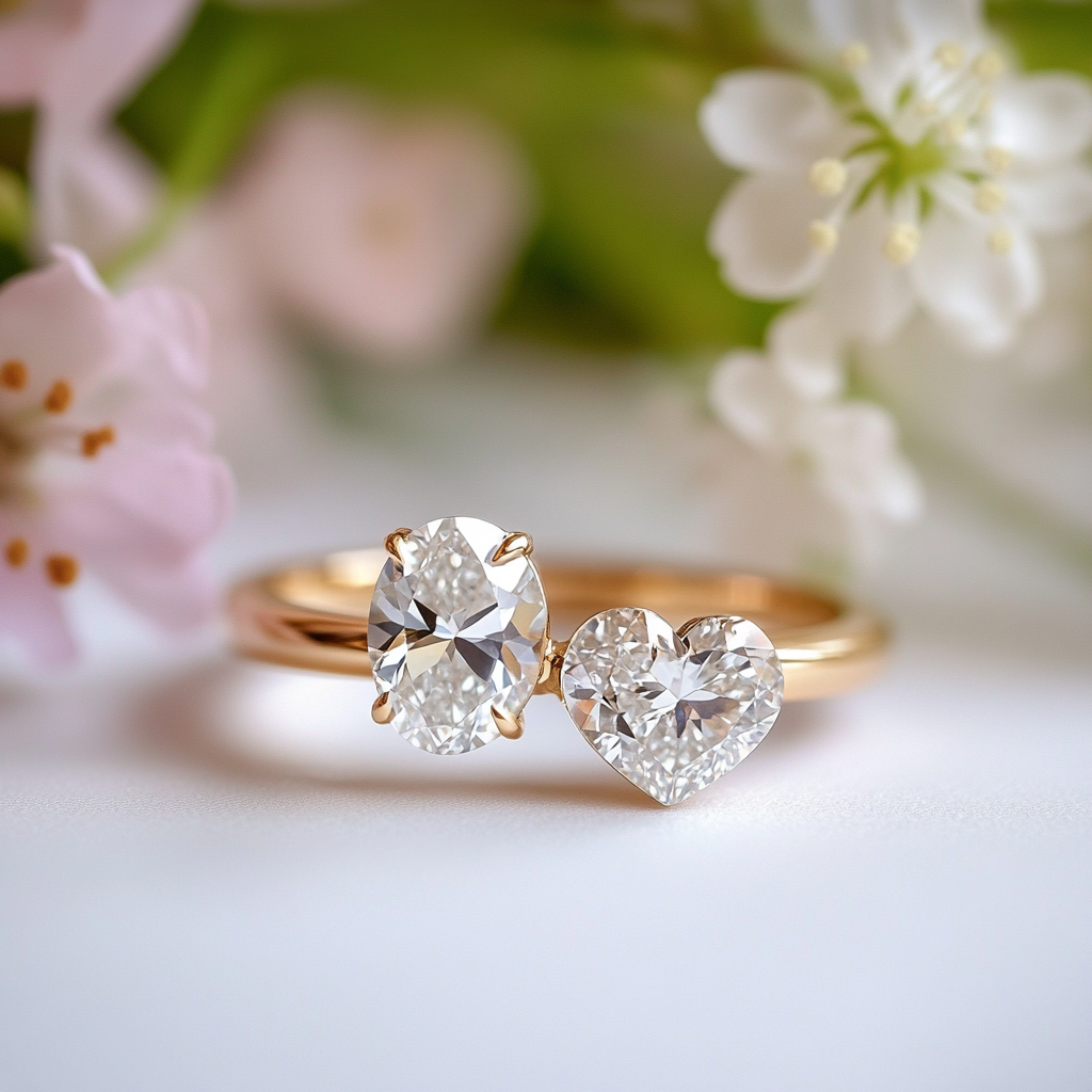 Lorielys Lab Diamond Toi et Moi Ring - Fiona Diamonds - Fiona Diamonds