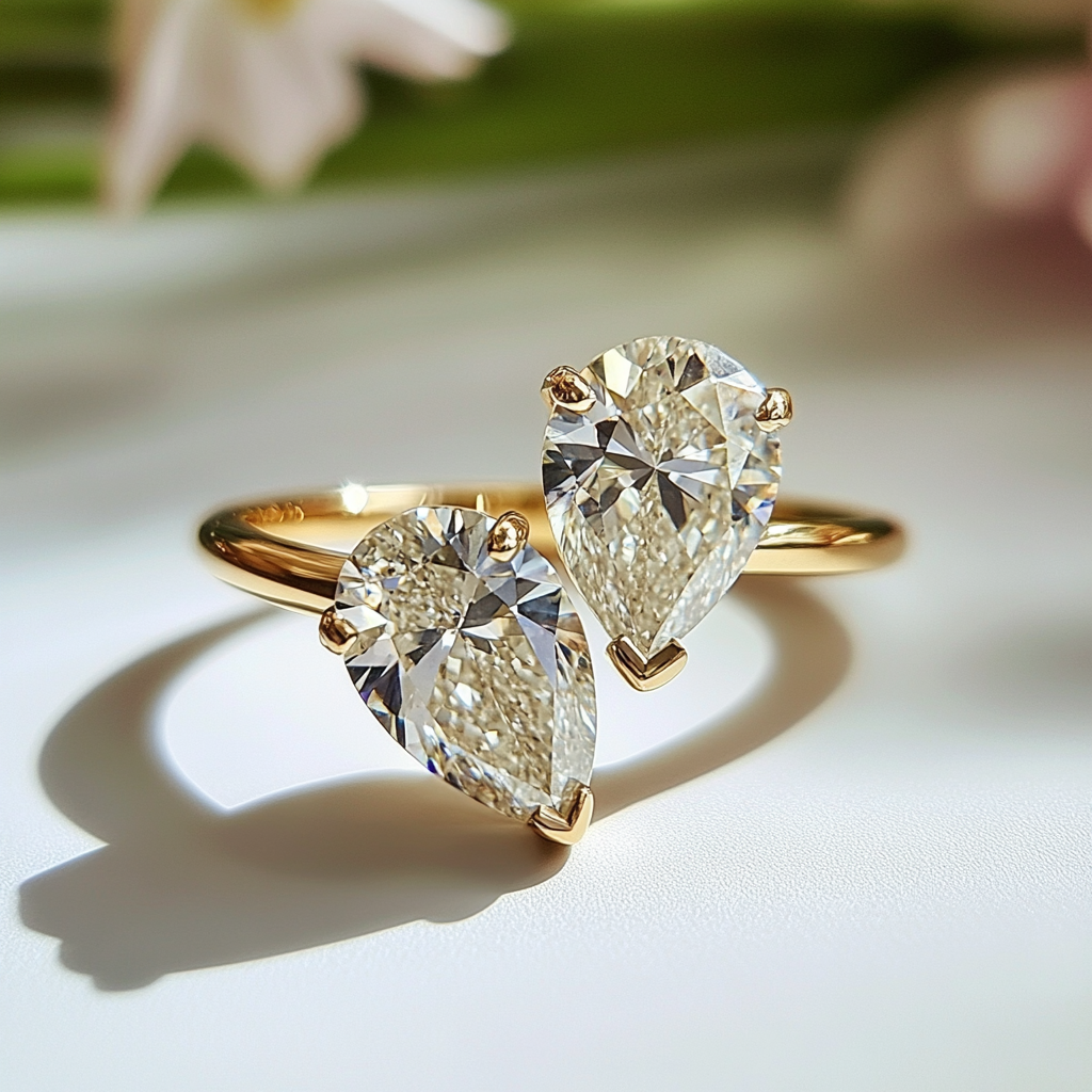 Hylinora Lab Diamond Toi et Moi Ring - Fiona Diamonds - Fiona Diamonds