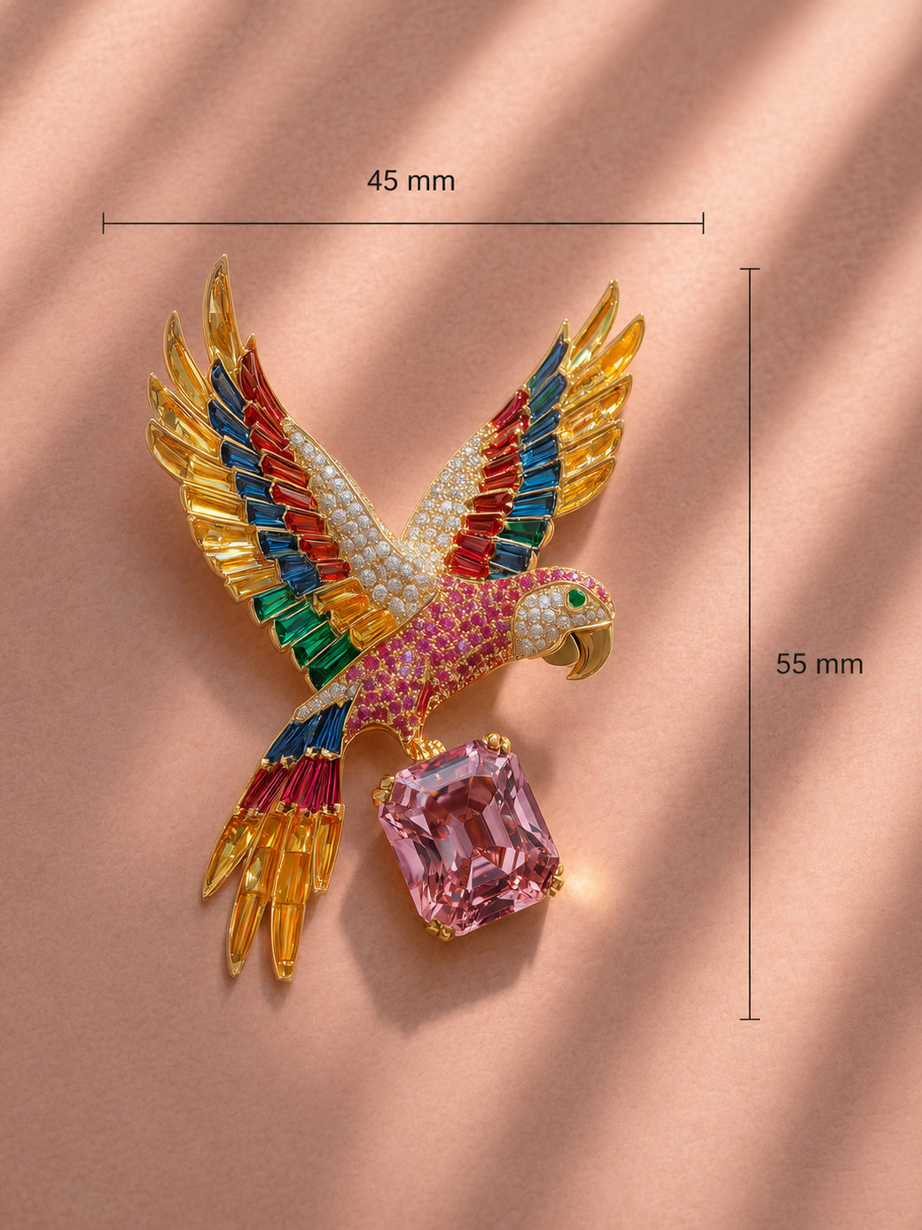 Scarlet Soar Lab Diamond Brooch