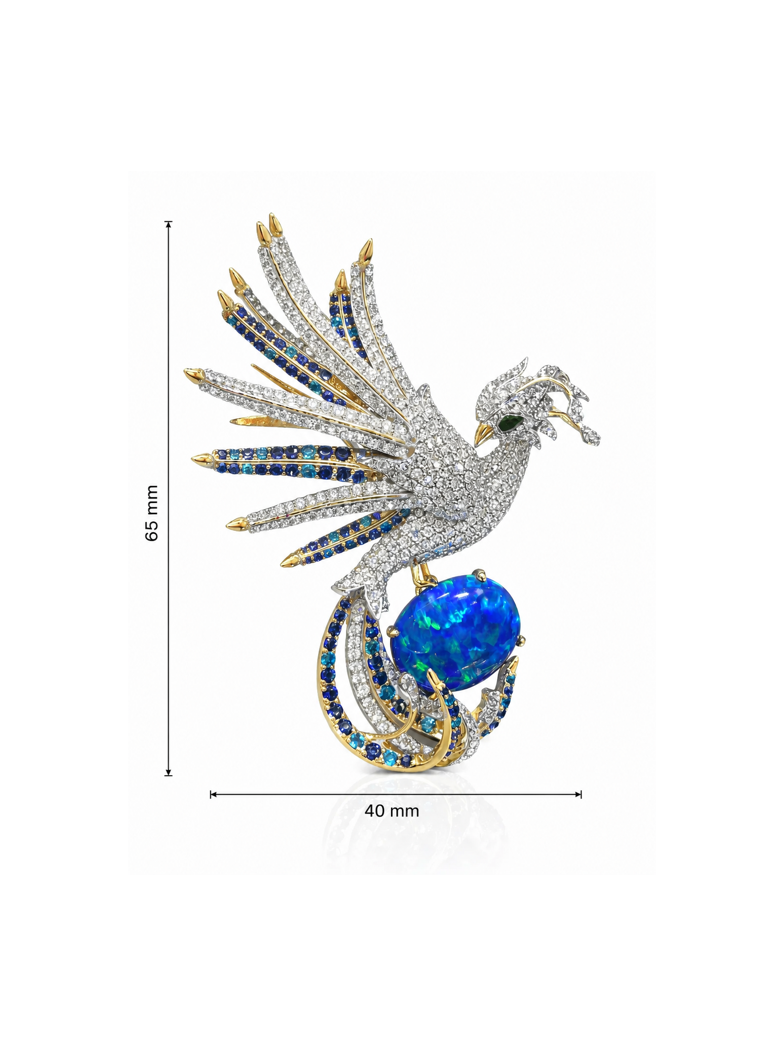Aquila Prism Lab Diamond Brooch