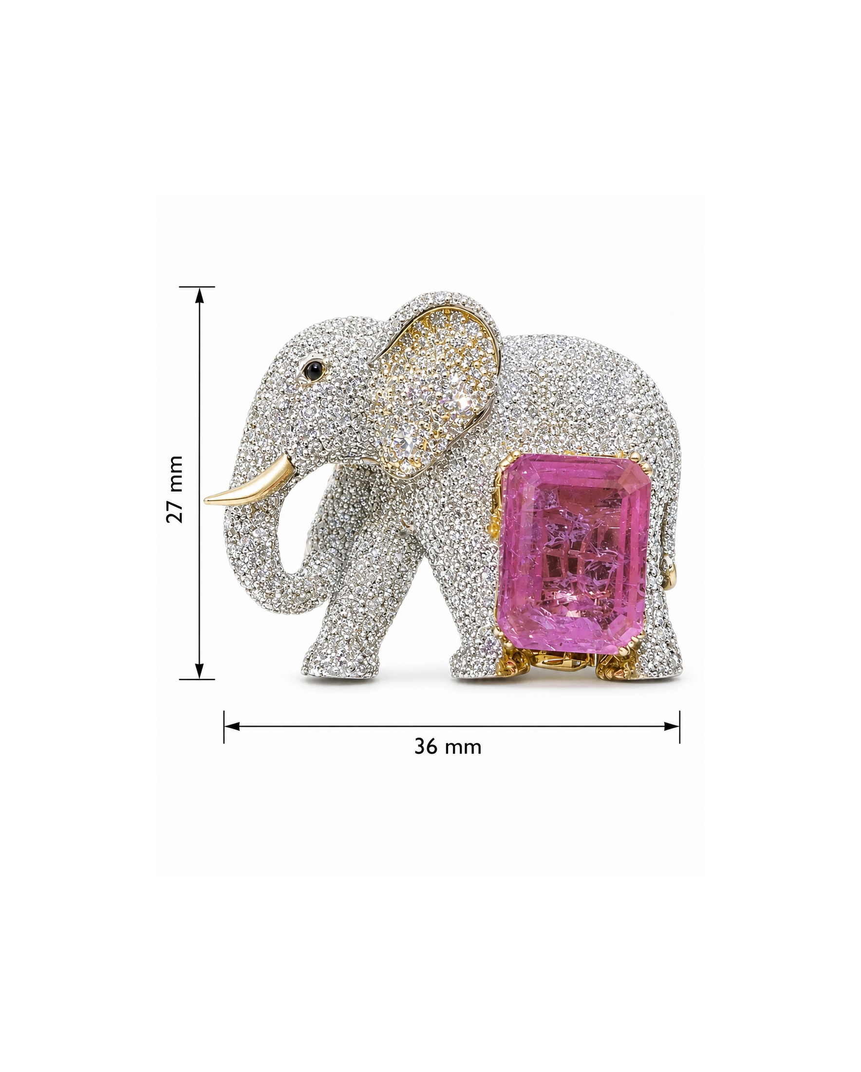 Ganesh Royal Lab Diamond Brooch