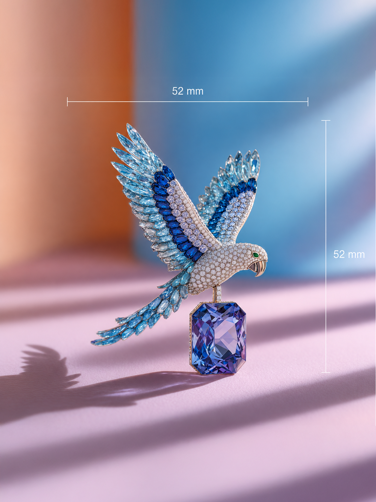Blue Horizon Lab Diamond Brooch