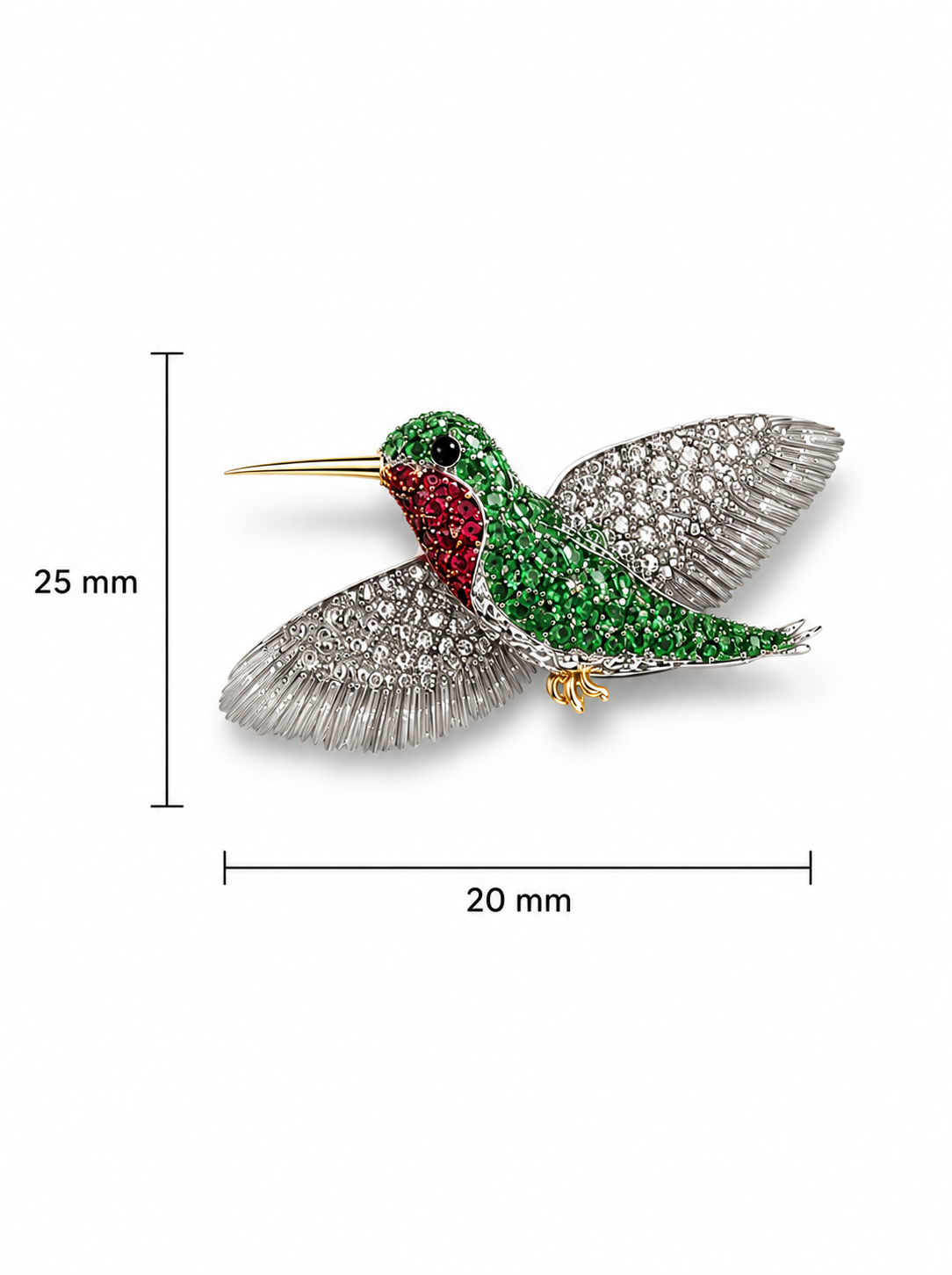 Flying Hummingbird Lab Diamond Cufflink
