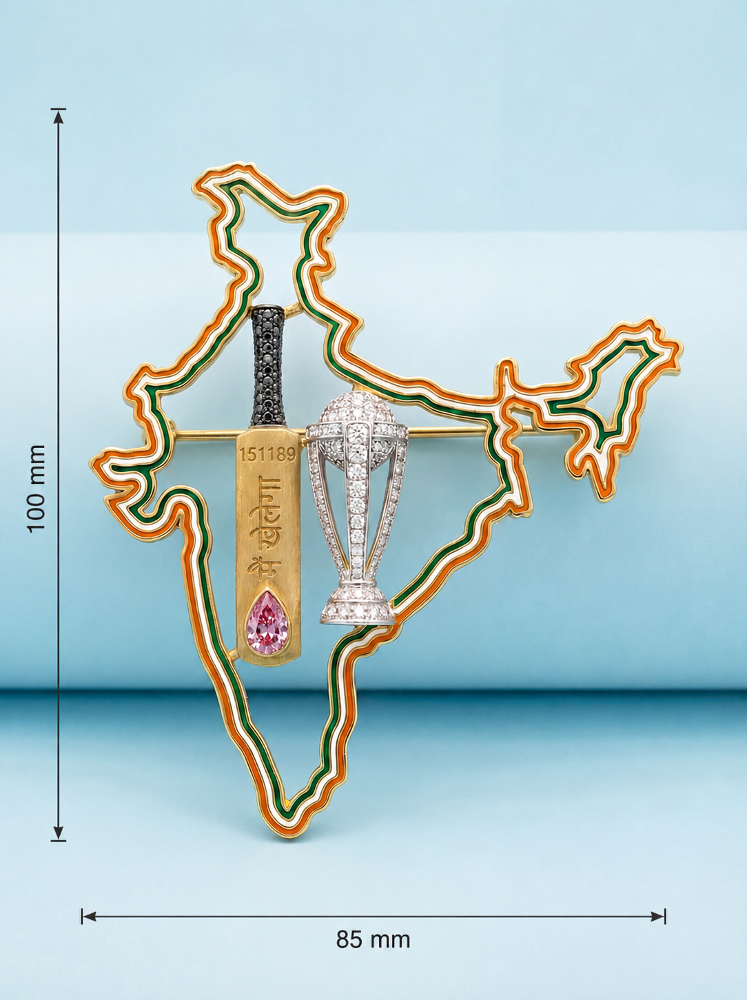 India Cup Glory Lab Diamond Brooch