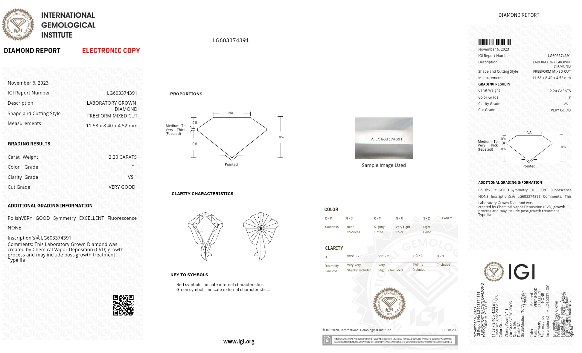 FreeFrom Mixed Cut 2.20ct F-VS1 loose Grown Lab Diamond Solitaire - Fiona Diamonds - Fiona Diamonds