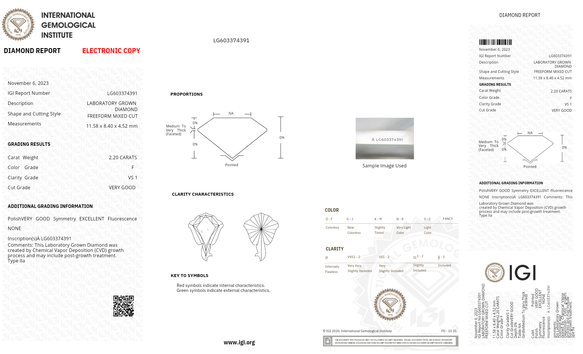 FreeFrom Mixed Cut 2.20ct F-VS1 loose Grown Lab Diamond Solitaire - Fiona Diamonds - Fiona Diamonds