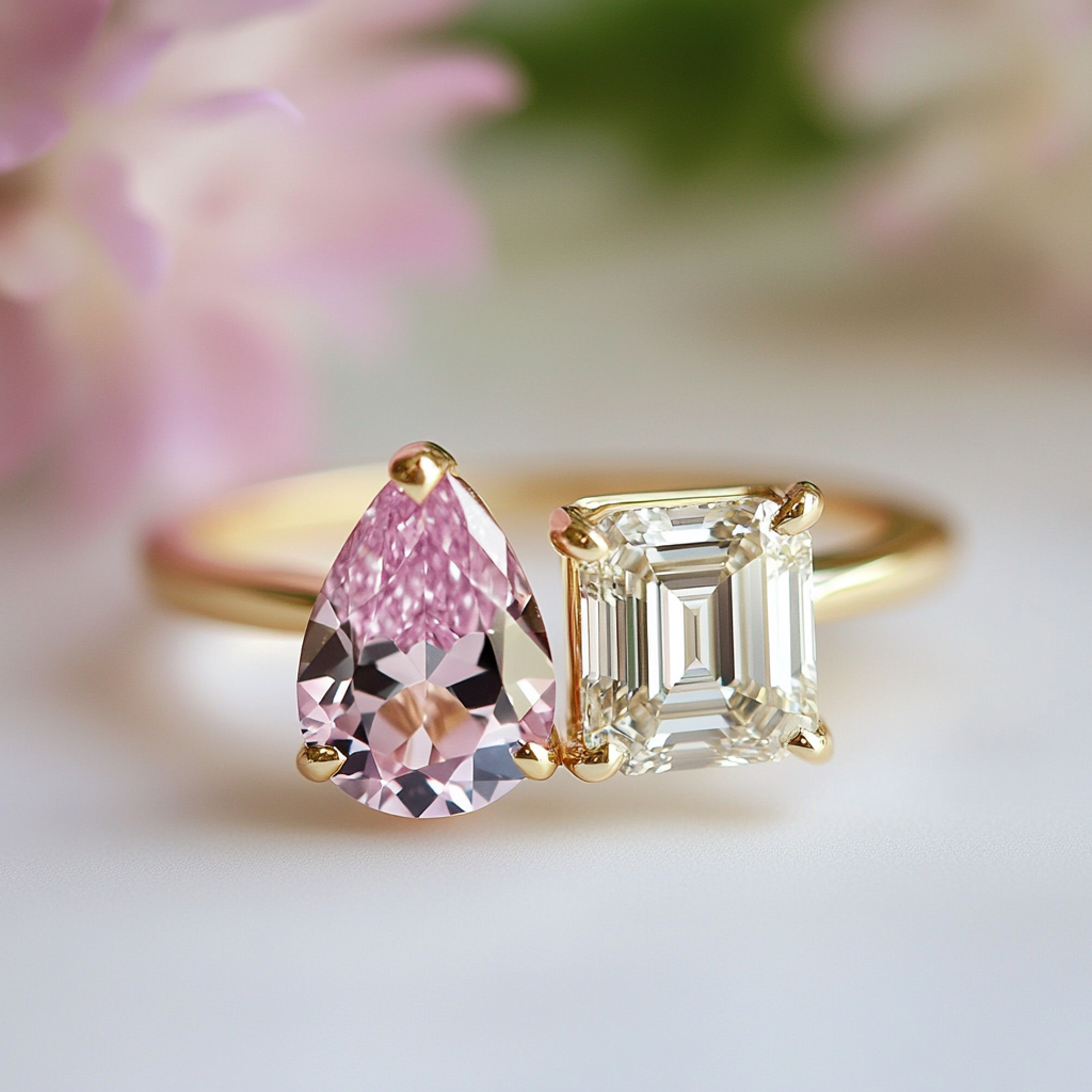 Farynna Lab Diamond Toi et Moi Ring - Fiona Diamonds - Fiona Diamonds