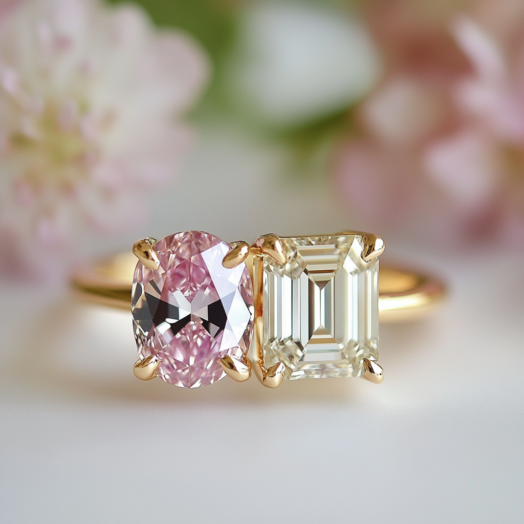 Delienna Lab Diamond Toi et Moi Ring - Fiona Diamonds - Fiona Diamonds