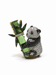 Panda Aurora Lab Diamond Brooch - Fiona Diamonds - Fiona Diamonds