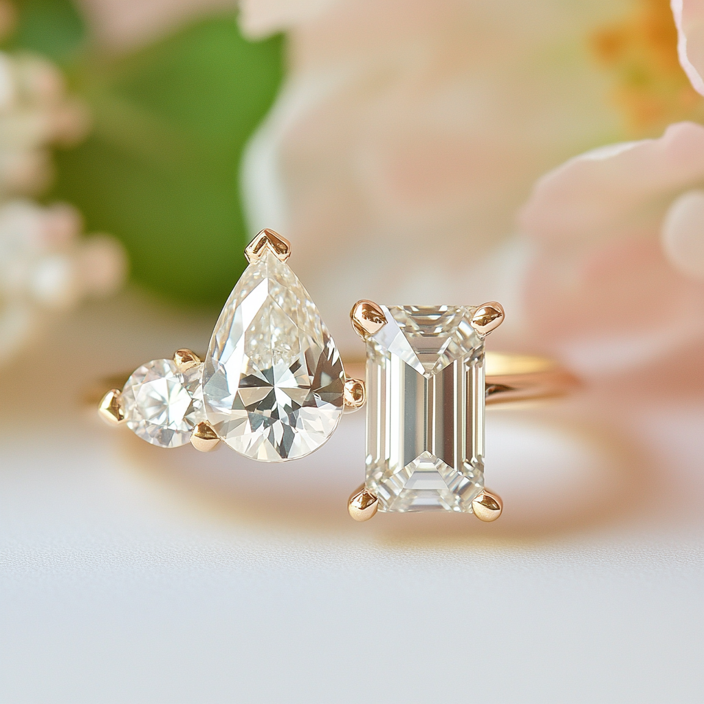 Wynlira Lab Diamond Toi et Moi Ring - Fiona Diamonds - Fiona Diamonds