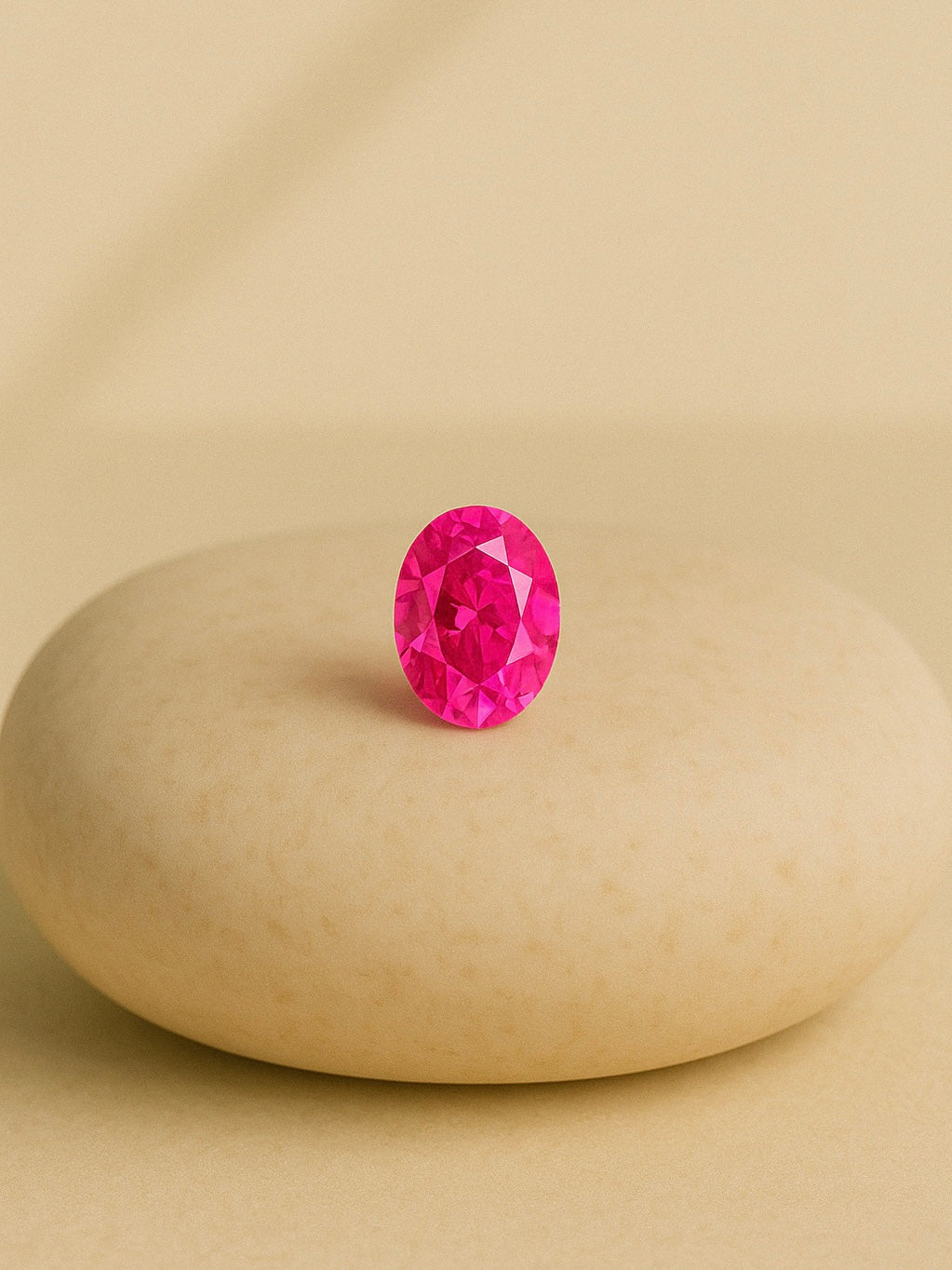 Lab Grown Pink sapphire Oval Shape 6.6ct | Exquisite Gemstones - Fiona Diamonds - Fiona Diamonds