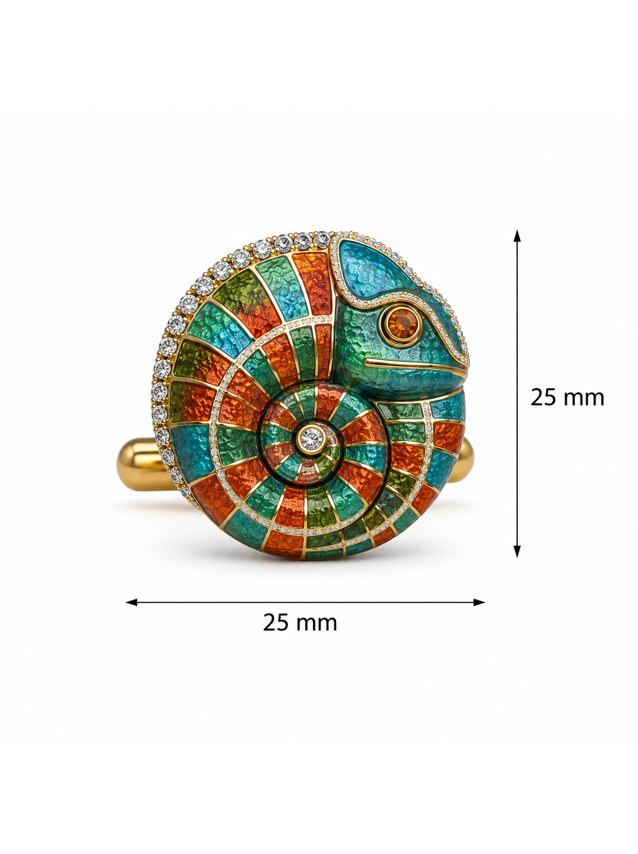 Chameleon Lab Diamond Cufflink