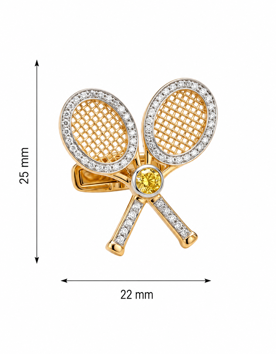 Tennis Lab Diamond Cufflink
